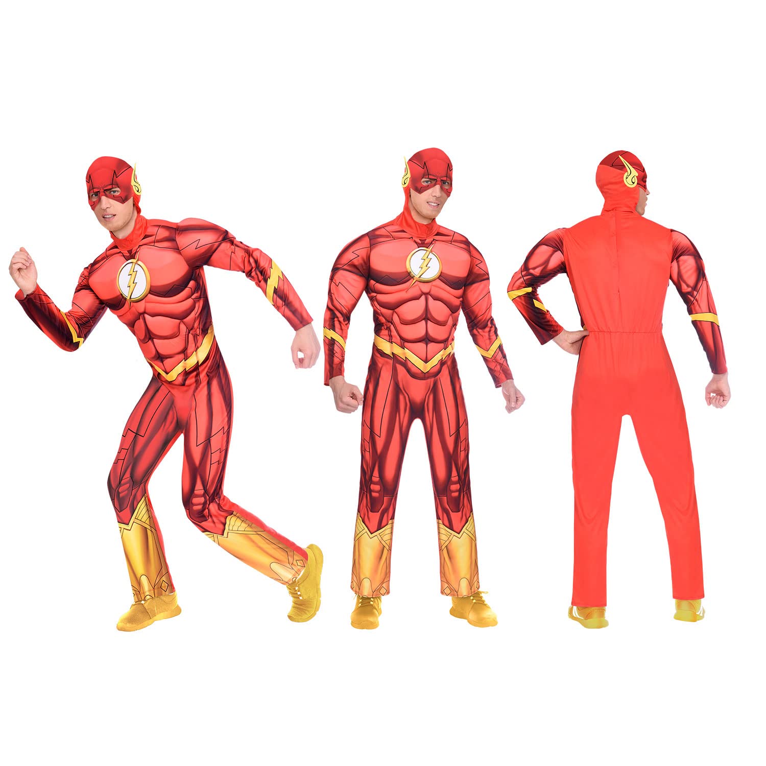 amscan The Flash Costume - Adult Superhero Fancy Dress