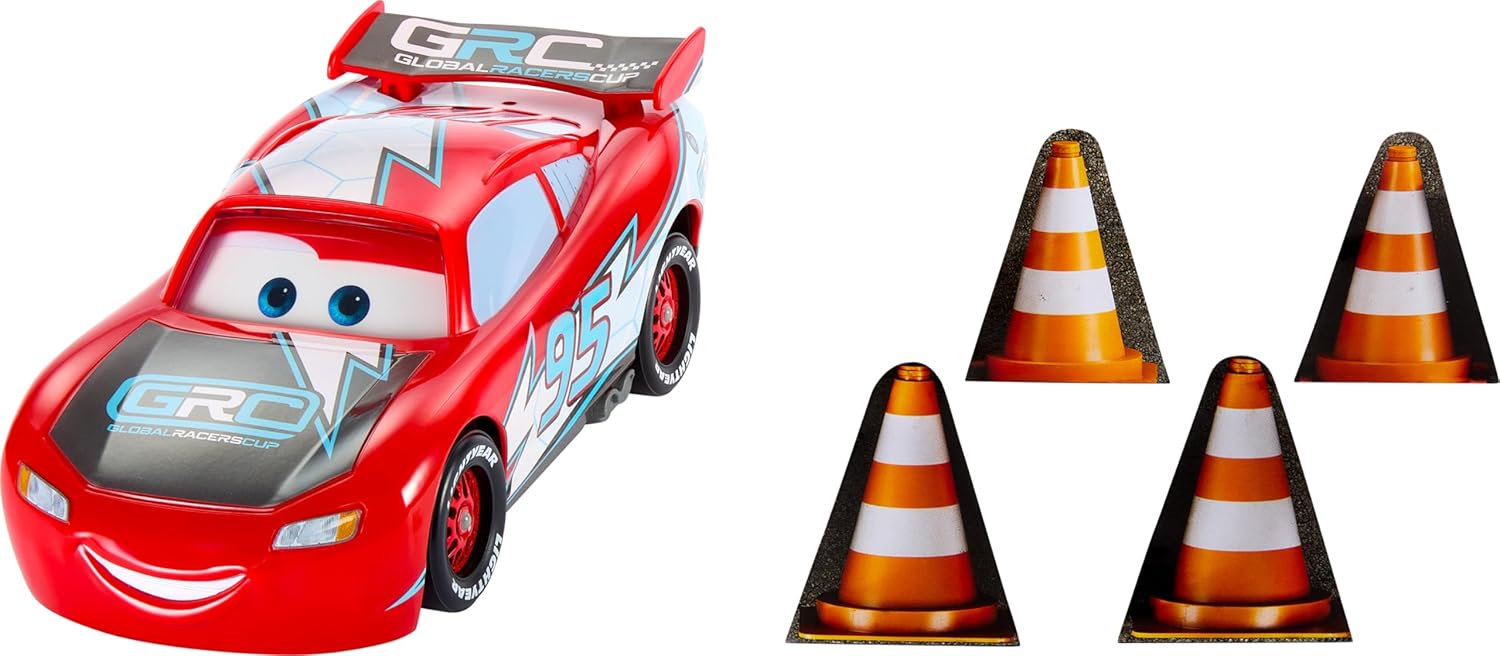 Mattel Disney and Pixar Cars Lightning McQueen Drift & Race Toy Vehicle - 2-in-1 Play Modes, Ages 3+