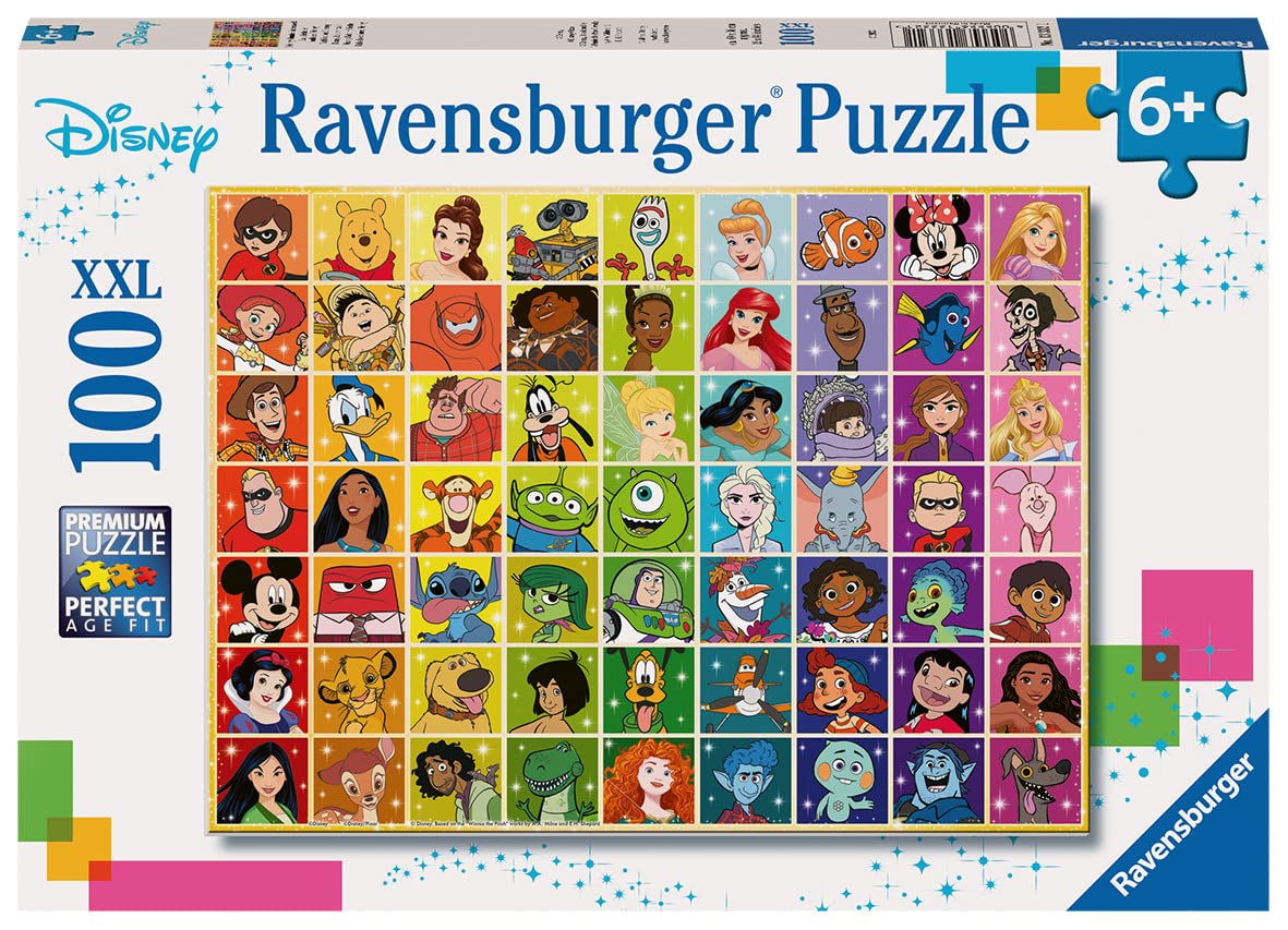 Ravensburger Disney & Pixar Colour Palette 100-Piece XXL Puzzle for Kids 6 Years and Up