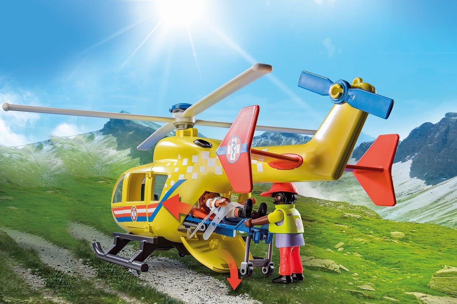 Playmobil 71203 City Life Medical Helicopter - Rescue Vehicle Playset for Kids 4+