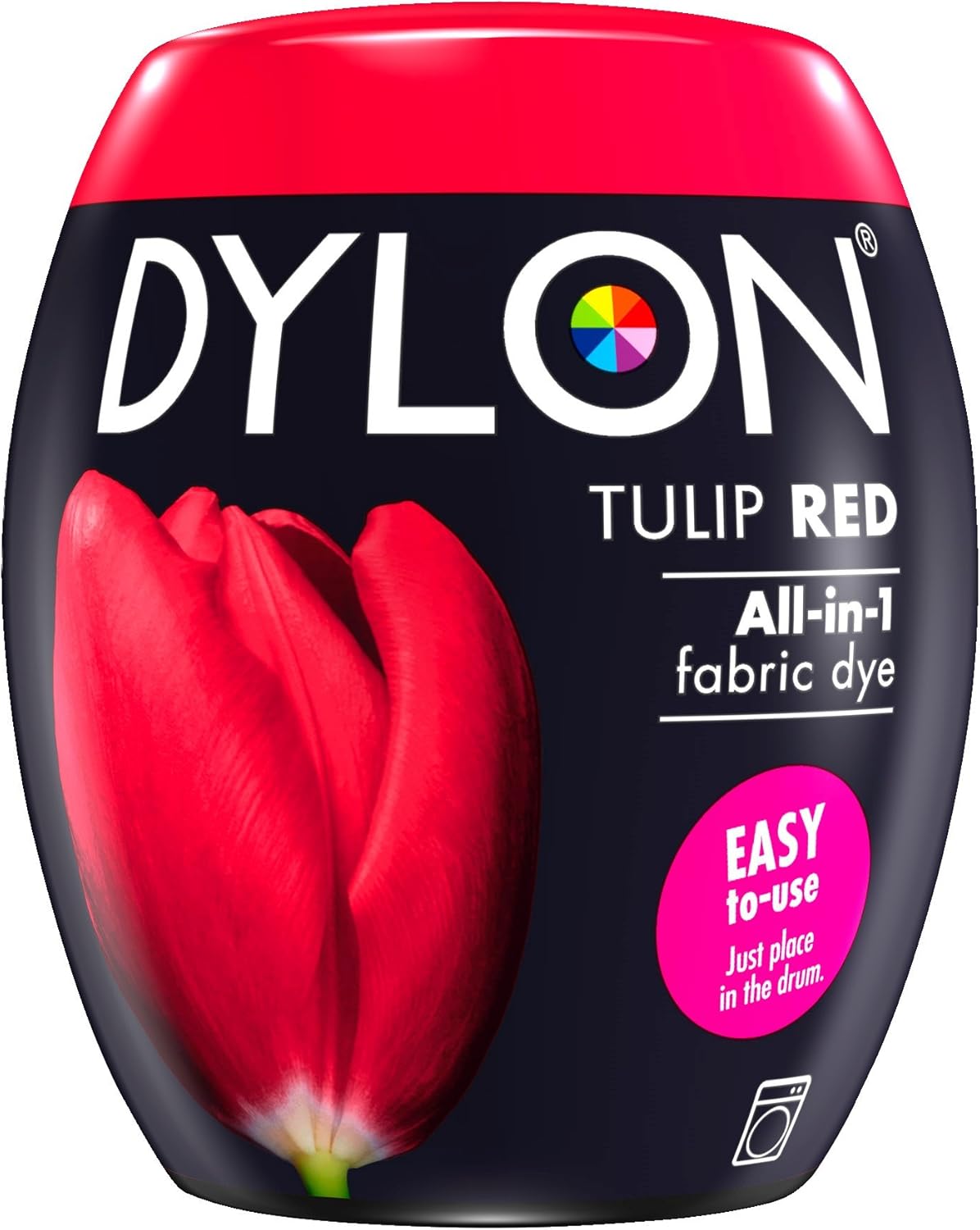 DYLON - Washing Machine Fabric Dye Pod for Clothes & Soft Furnishings 350g – Tulip Red