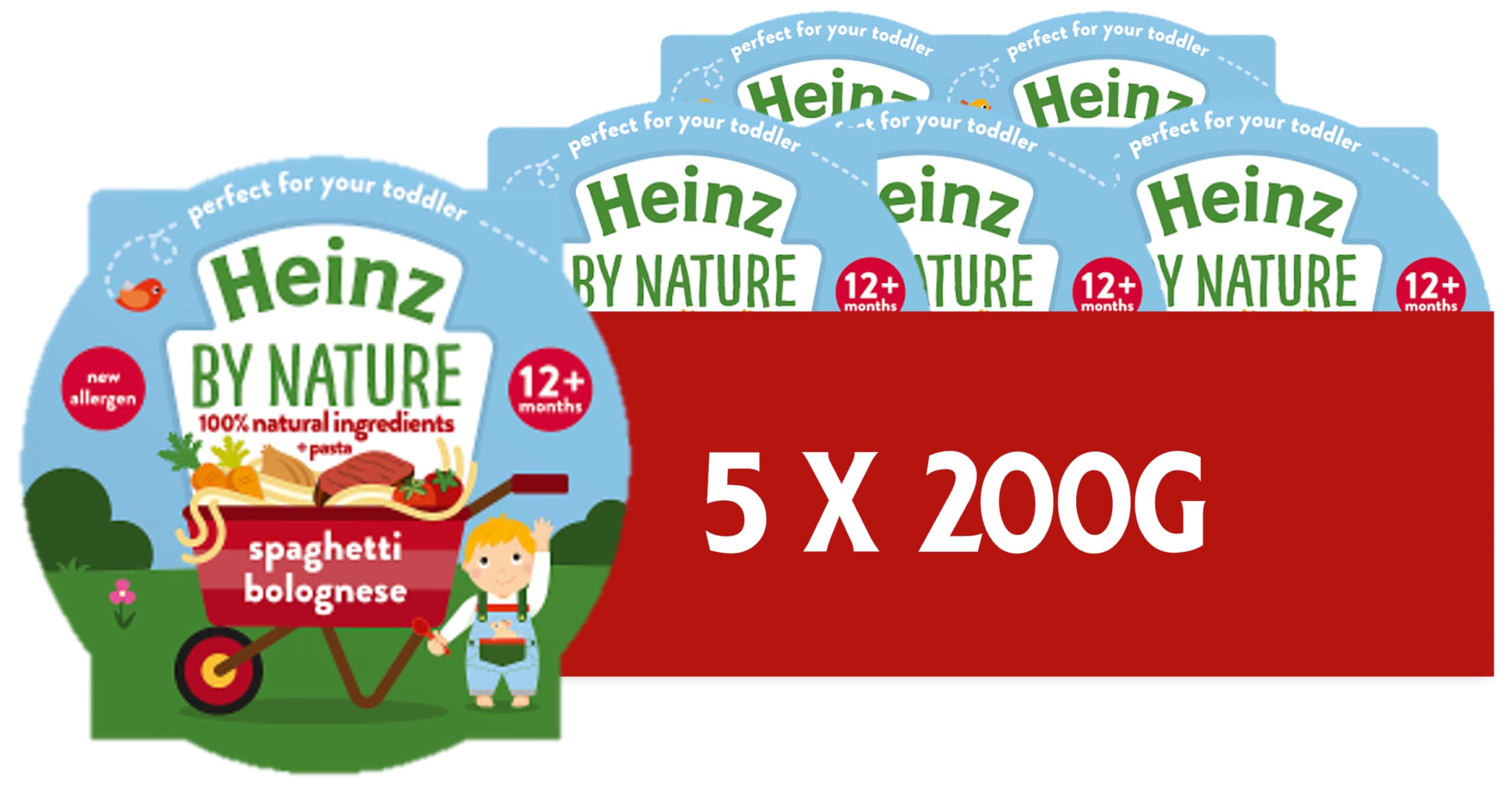 Heinz Baby Food Spaghetti Bolognese Tray (5x200g)
