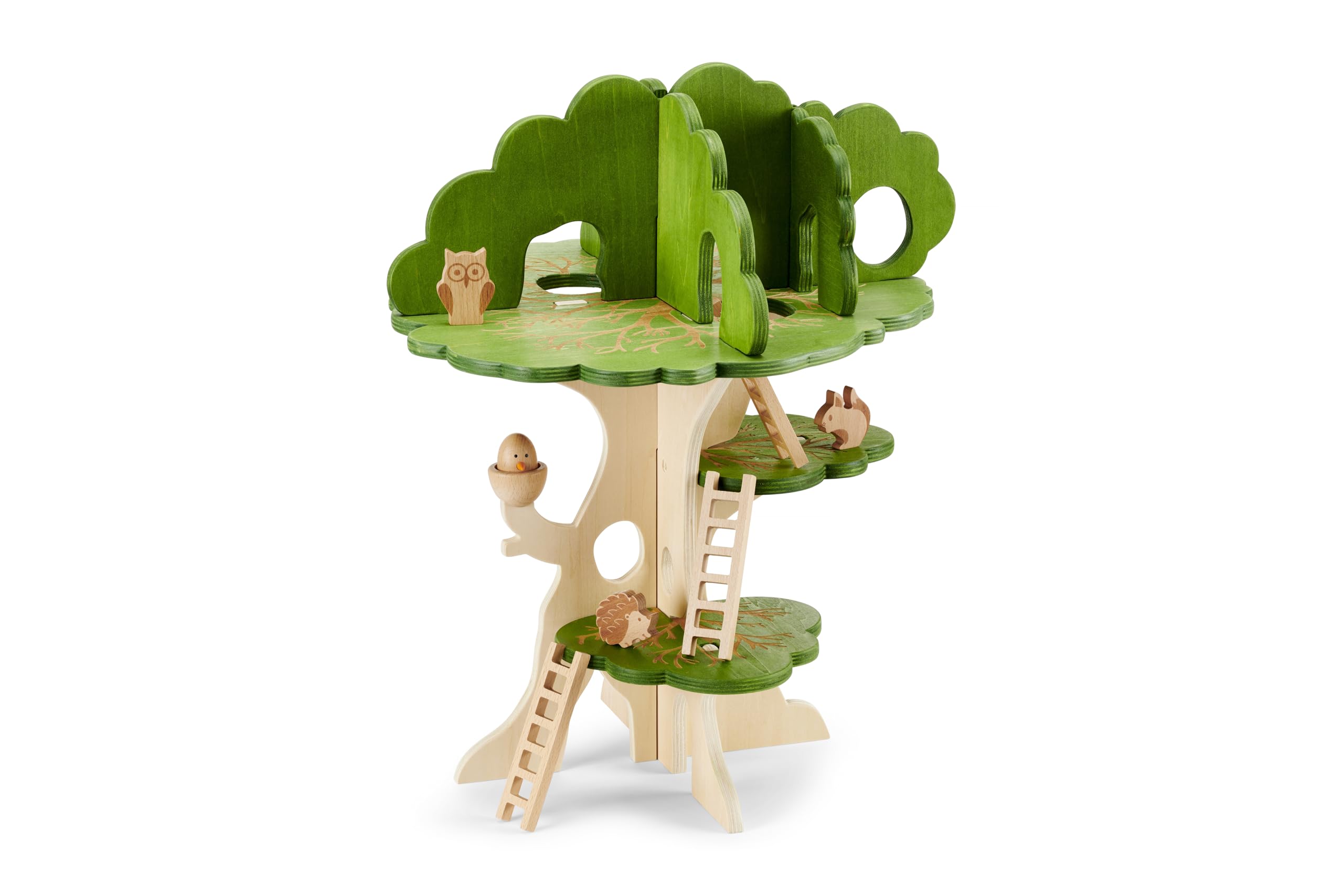 tickit Woodland Trail Tree House - 3-Tier Wooden Playset for Ages 3+