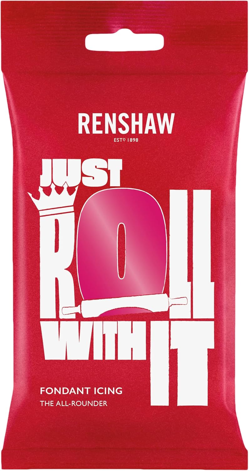 Renshaw - Just Roll With It Fondant Icing Fuschia Pink, 250g