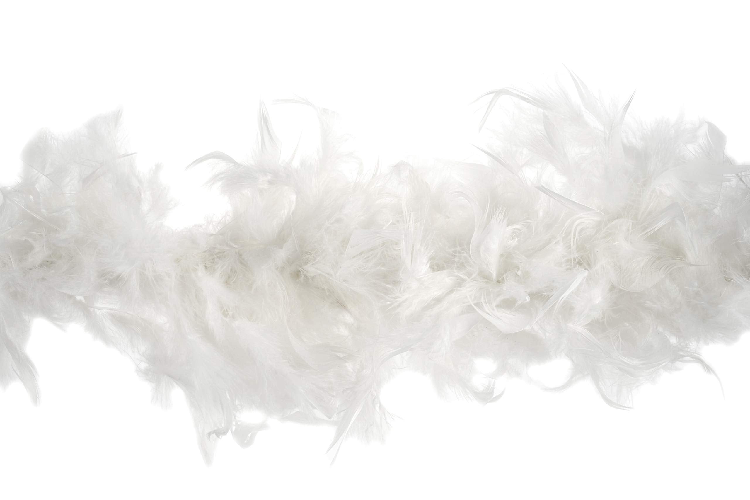 Trimits Marabou Feather Boa 1.8m - White Fluffy Costume Accessory for Festivals, Pride, Weddings & Decor
