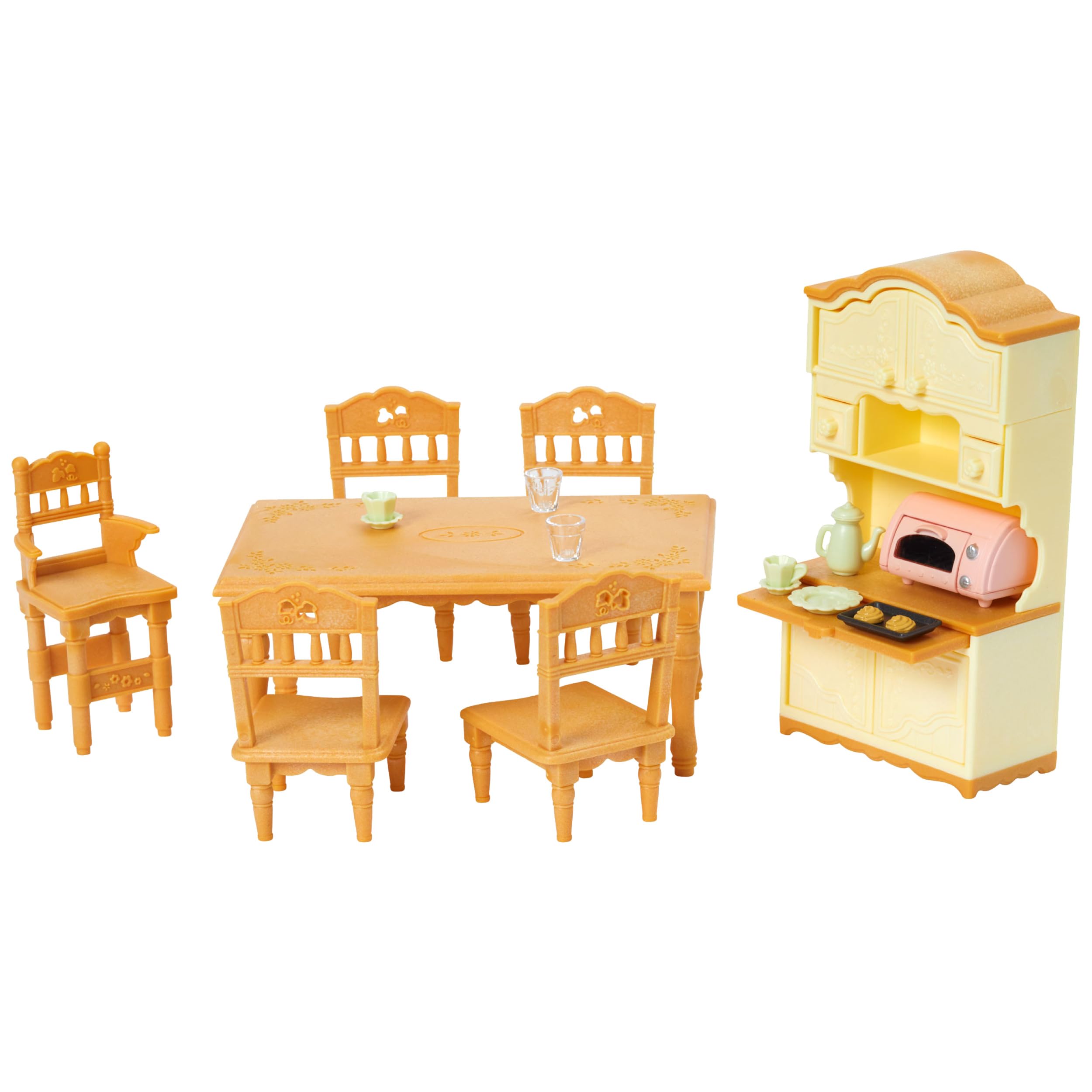 Sylvanian Families Dining Room Set 5340 - Dollhouse Furniture Playset for Ages 3+