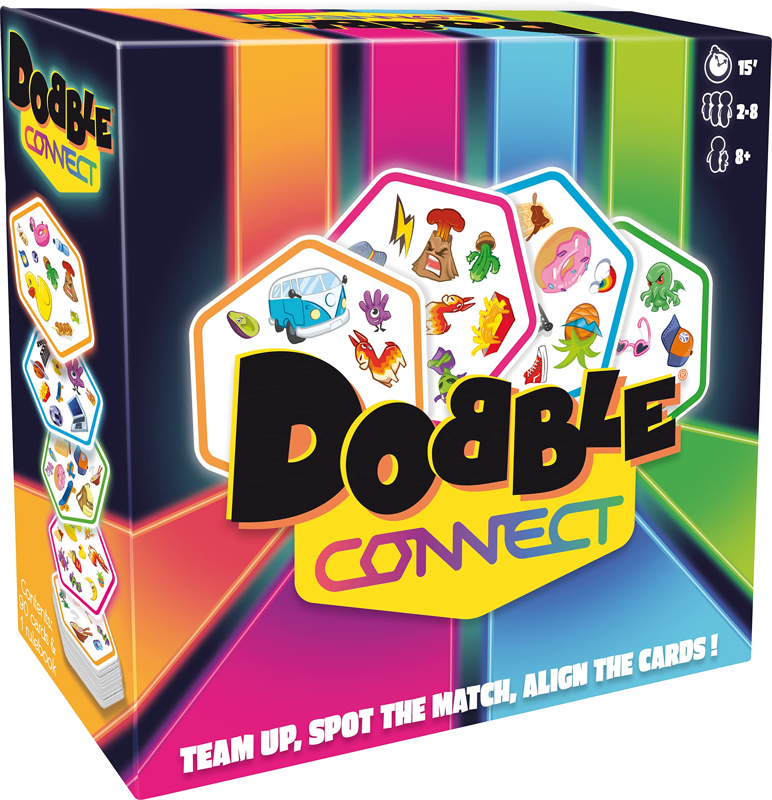 Asmodee Dobble Connect Card Game for 2-8 Players, Ages 8+, 20-Minute Play Time