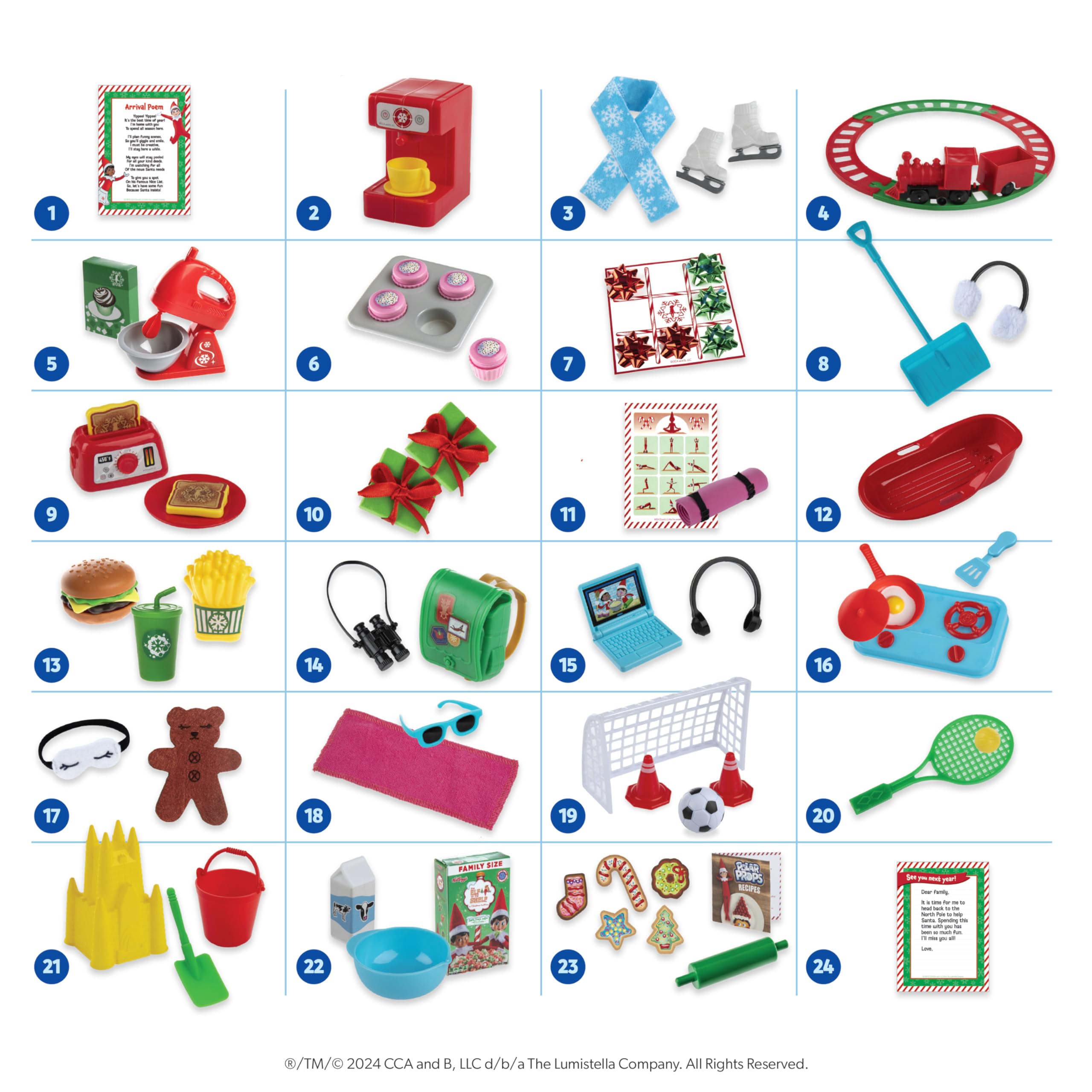 The Elf on the Shelf 24-Day Ultimate Elf Kit - Official Accessories for 24 Days of Holiday Fun