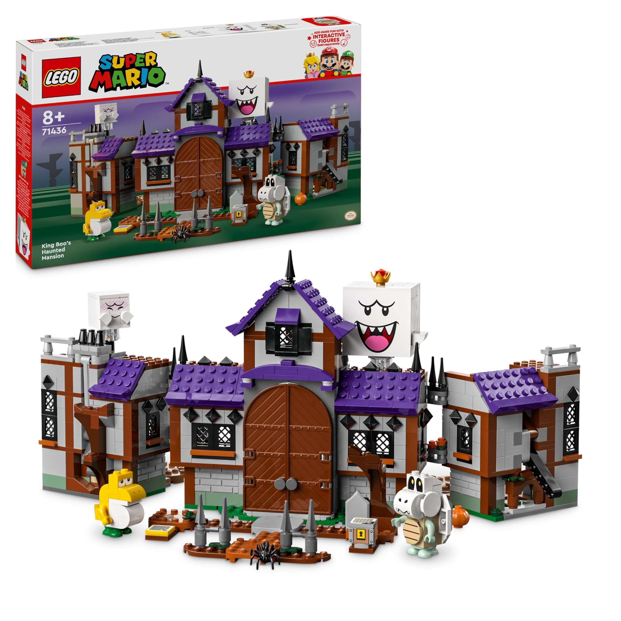LEGO Super Mario King Boo’s Haunted Mansion Playset - Building Toy for Kids 8+