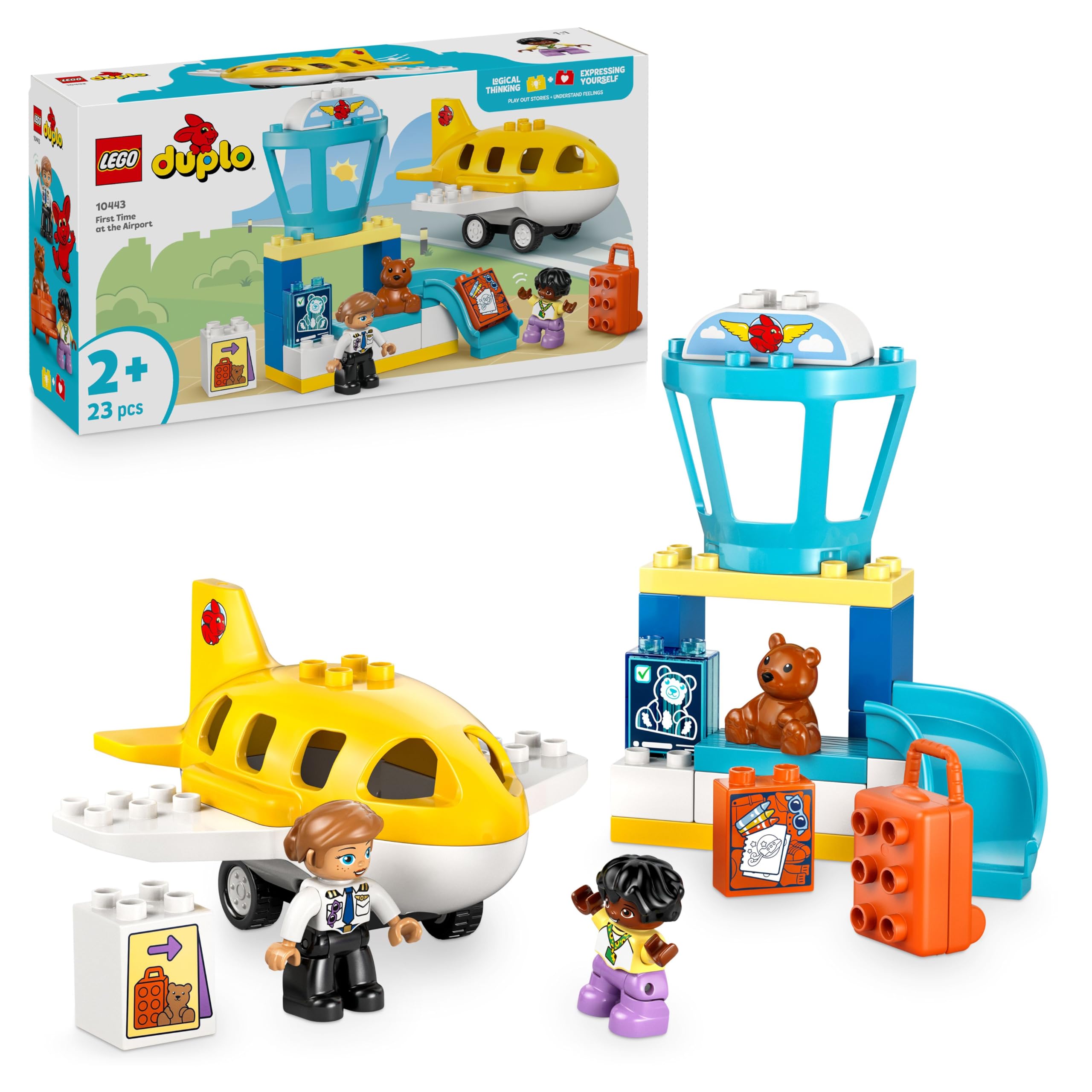 LEGO DUPLO First Time at the Airport - Educational Building Set for Toddlers 2+