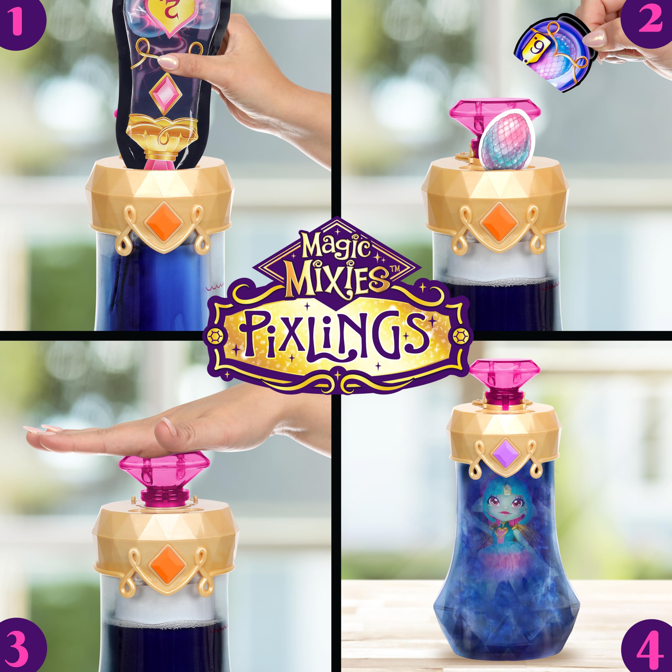 Magic Mixies Pixlings - Unicorn Pixling Doll with Magic Potion Reveal (6.5")