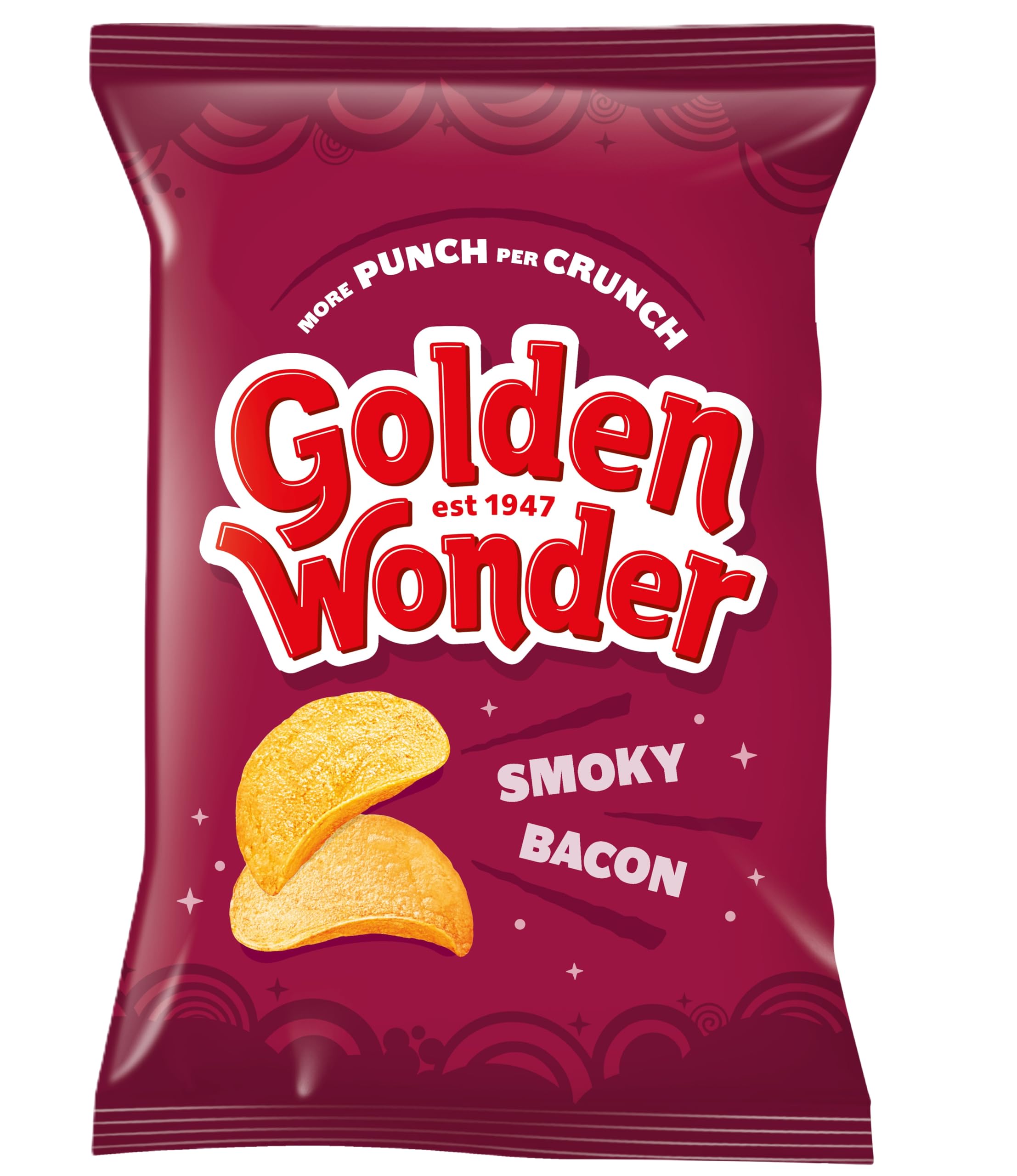 Golden Wonder Smoky Bacon Crisps Multipack, 32 x 32.5g