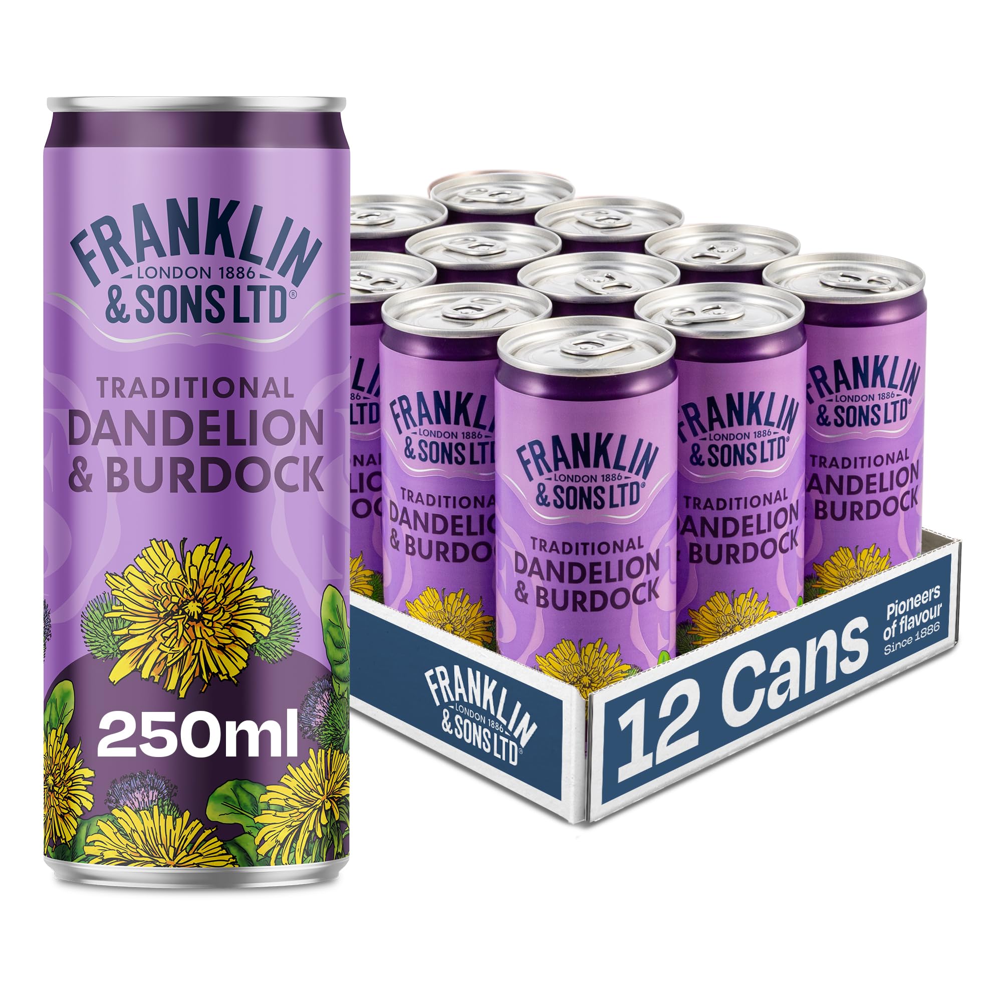 Franklin & Sons - Dandelion & Burdock 12 x 250ml Cans