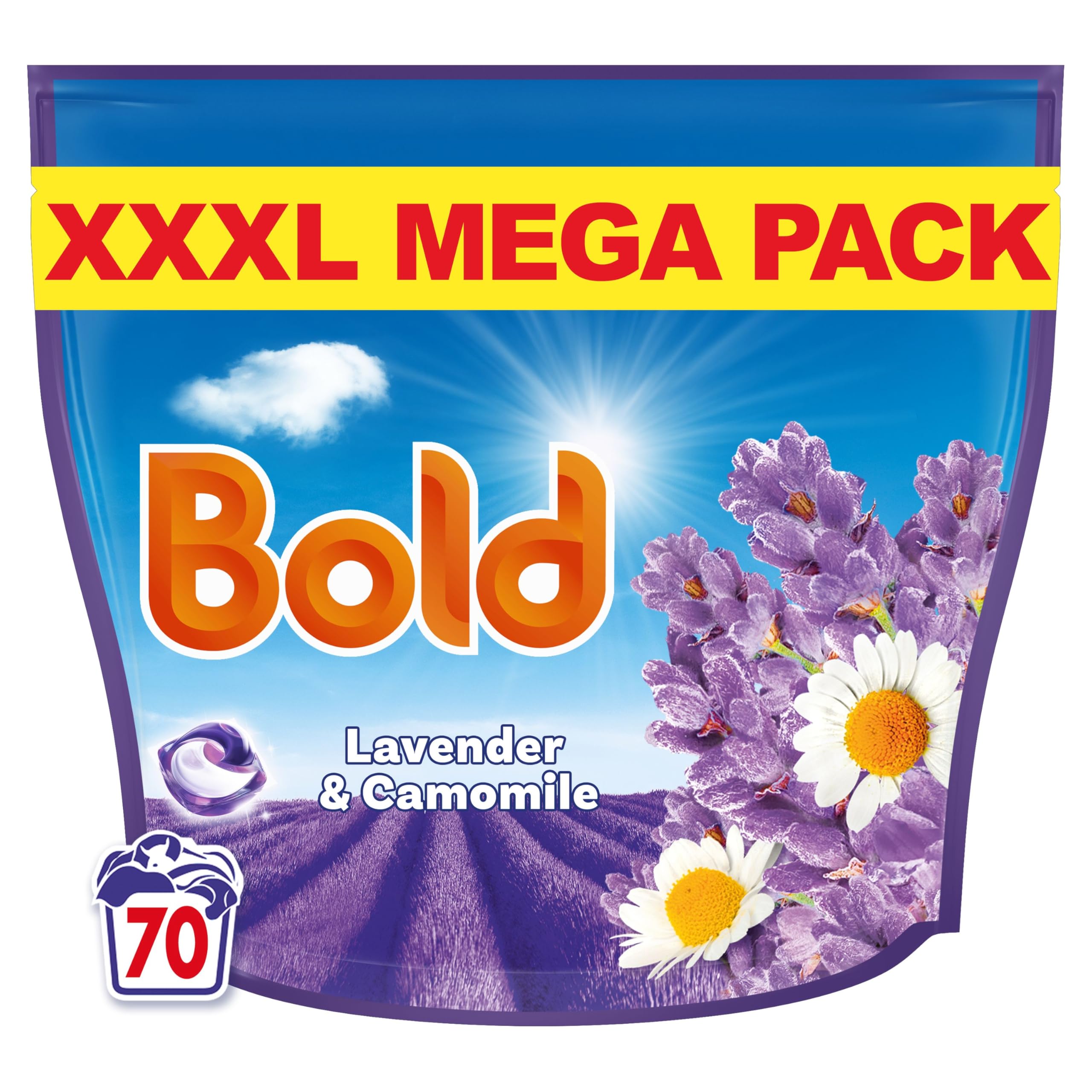 Bold PODS® Lavender & Camomile Washing Liquid Laundry Detergent Capsules (70 Washes)