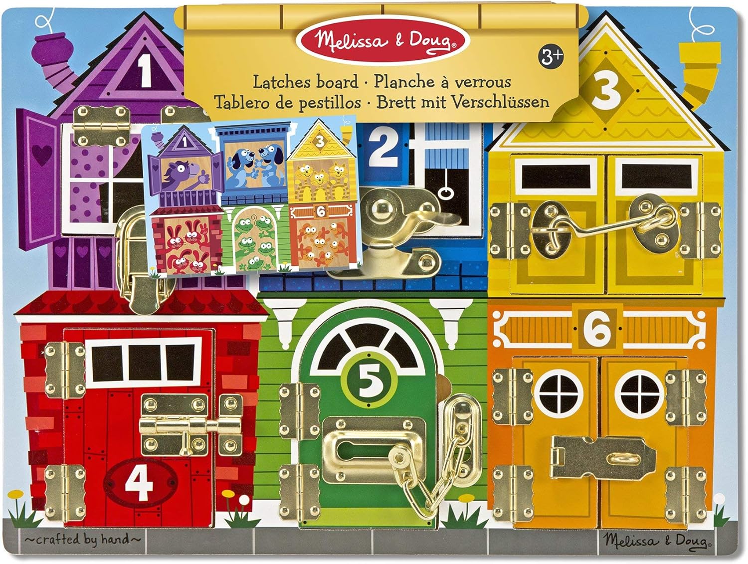 Melissa & Doug Latches Board - Wooden Educational Toy for Ages 3+