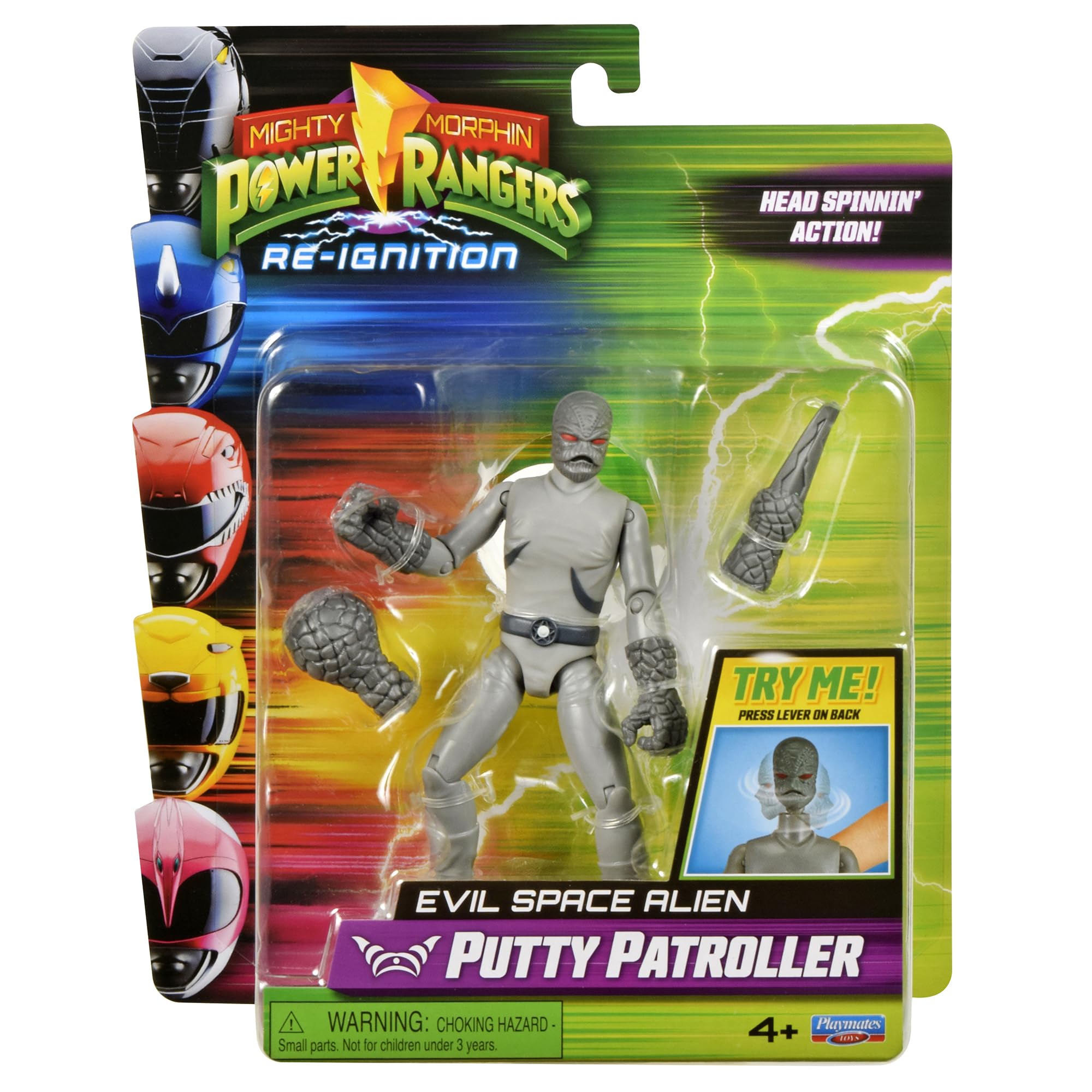 Power Rangers Mighty Morphin Putty Patroller Action Figure - Spinning Head & Interchangeable Accessories