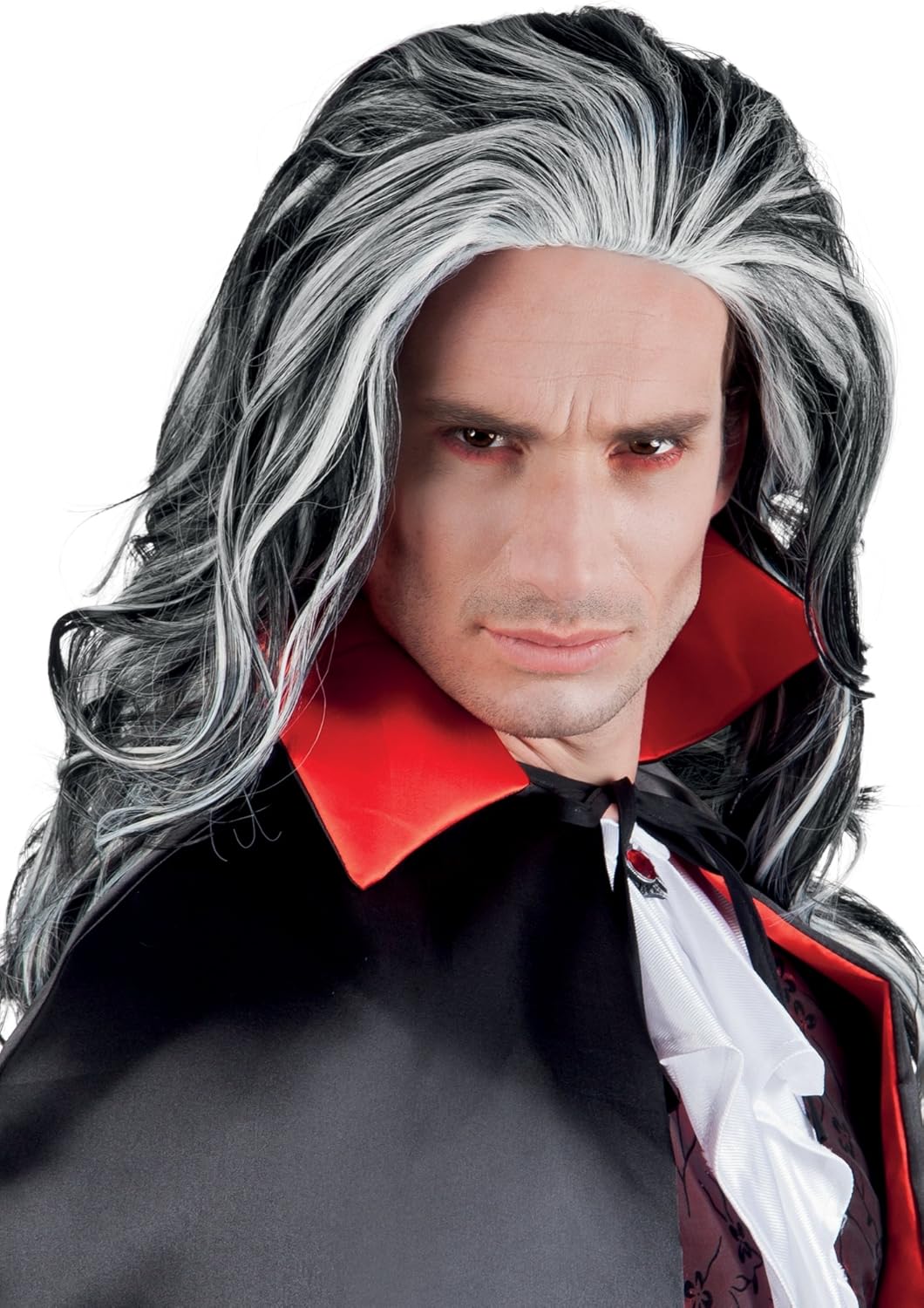 Boland Angry Louis 86083 Long Black and White Synthetic Wig