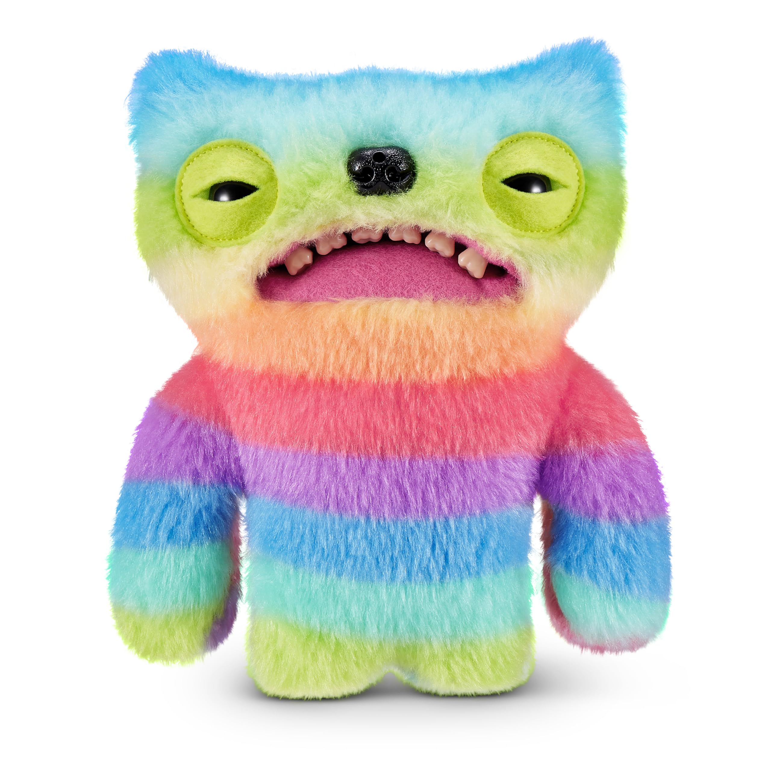 Fuggler Fart Face 9-inch Plush - Motion-Activated Fart Sounds, Soft Plush Toy with Human-Like Teeth