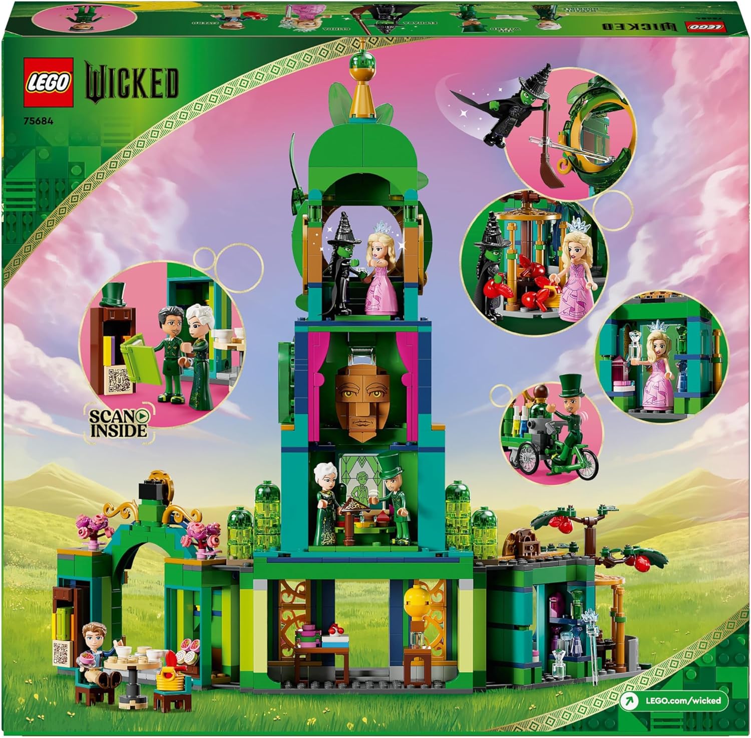 LEGO Wicked Welcome to Emerald City Set - 3-Story Building Toy with 5 Mini-Dolls