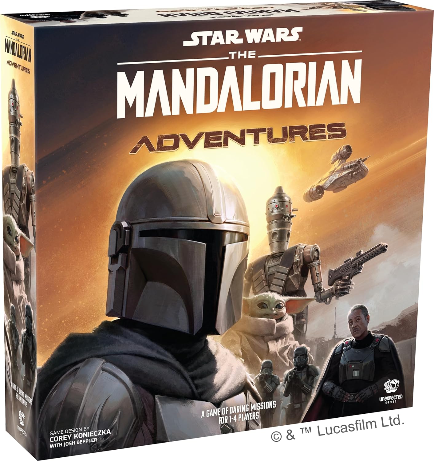 Unexpected Games Star Wars The Mandalorian Adventures Cooperative Board Game UG05