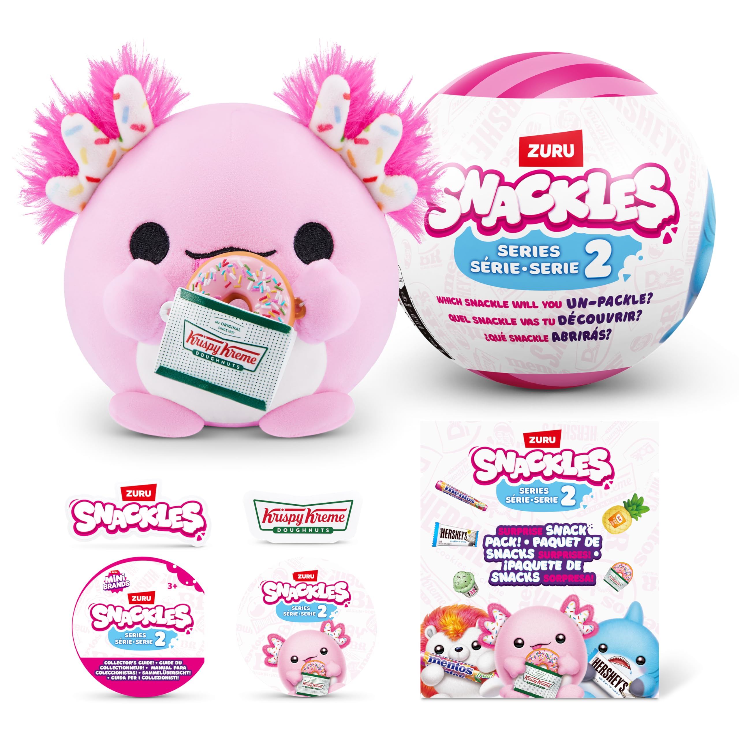 Snackles Series 2 - Random Assortment 5-inch Plush with Licensed Snack Accessory