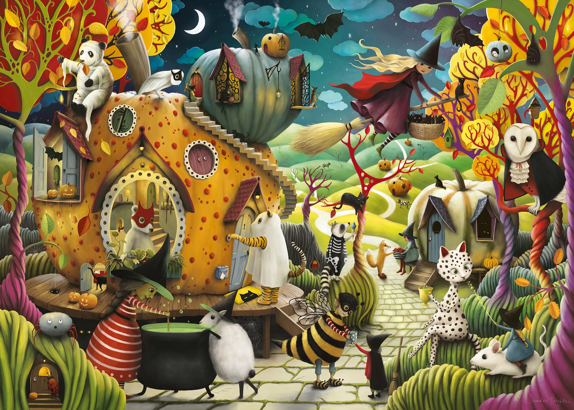 Ravensburger Happy Halloween 1000-Piece Jigsaw Puzzle - Premium Quality Puzzle for Adults & Kids 12+