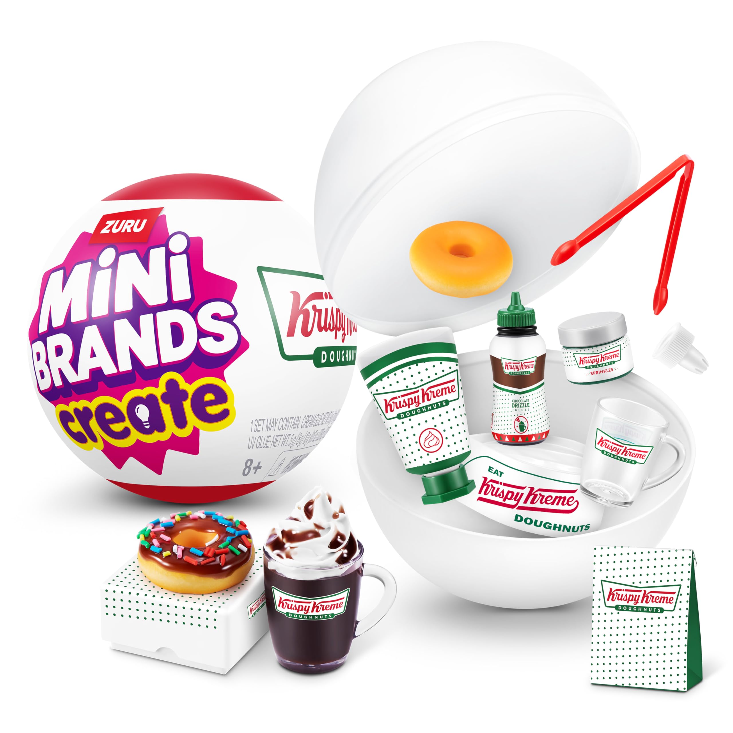 Mini Brands Create Series 1 - Krispy Kreme Mini Doughnut & Drink Capsule Toy