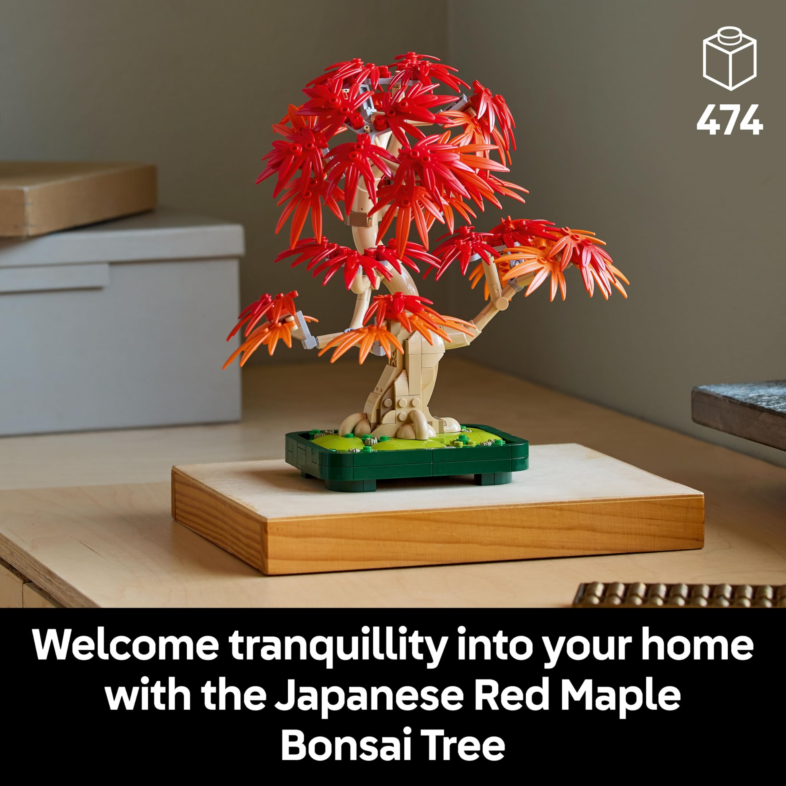 LEGO Botanicals Japanese Red Maple Bonsai Tree - Adult Building Set with Autumn-Colored Leaves