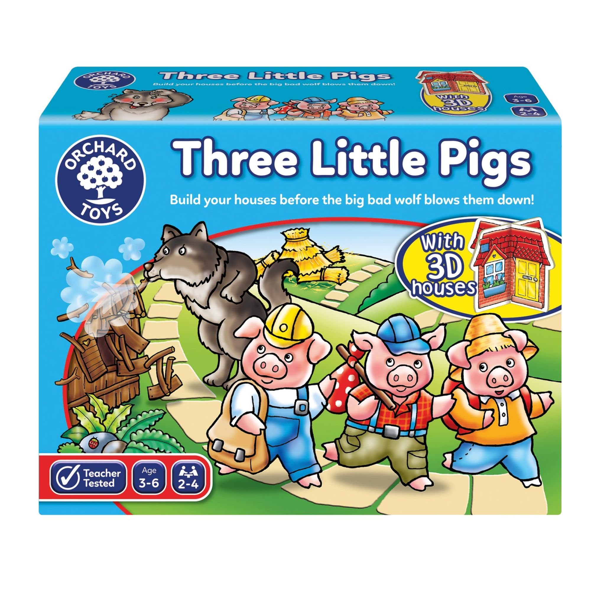 Orchard Toys Three Little Pigs Board Game for Kids Ages 3-6