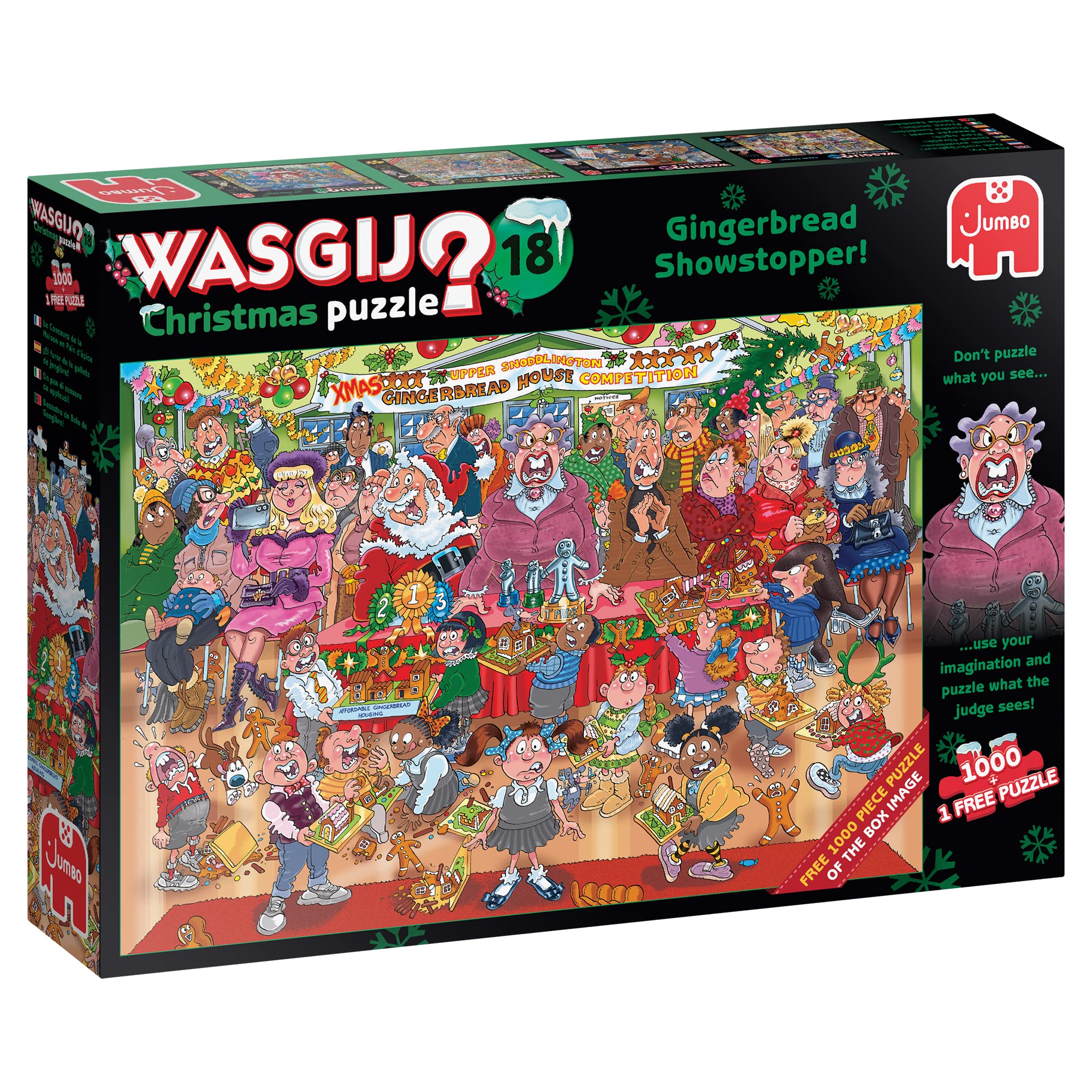 Wasgij Christmas 18: Gingerbread Showstopper - 2 x 1000 Piece Puzzle Set - Jumbo