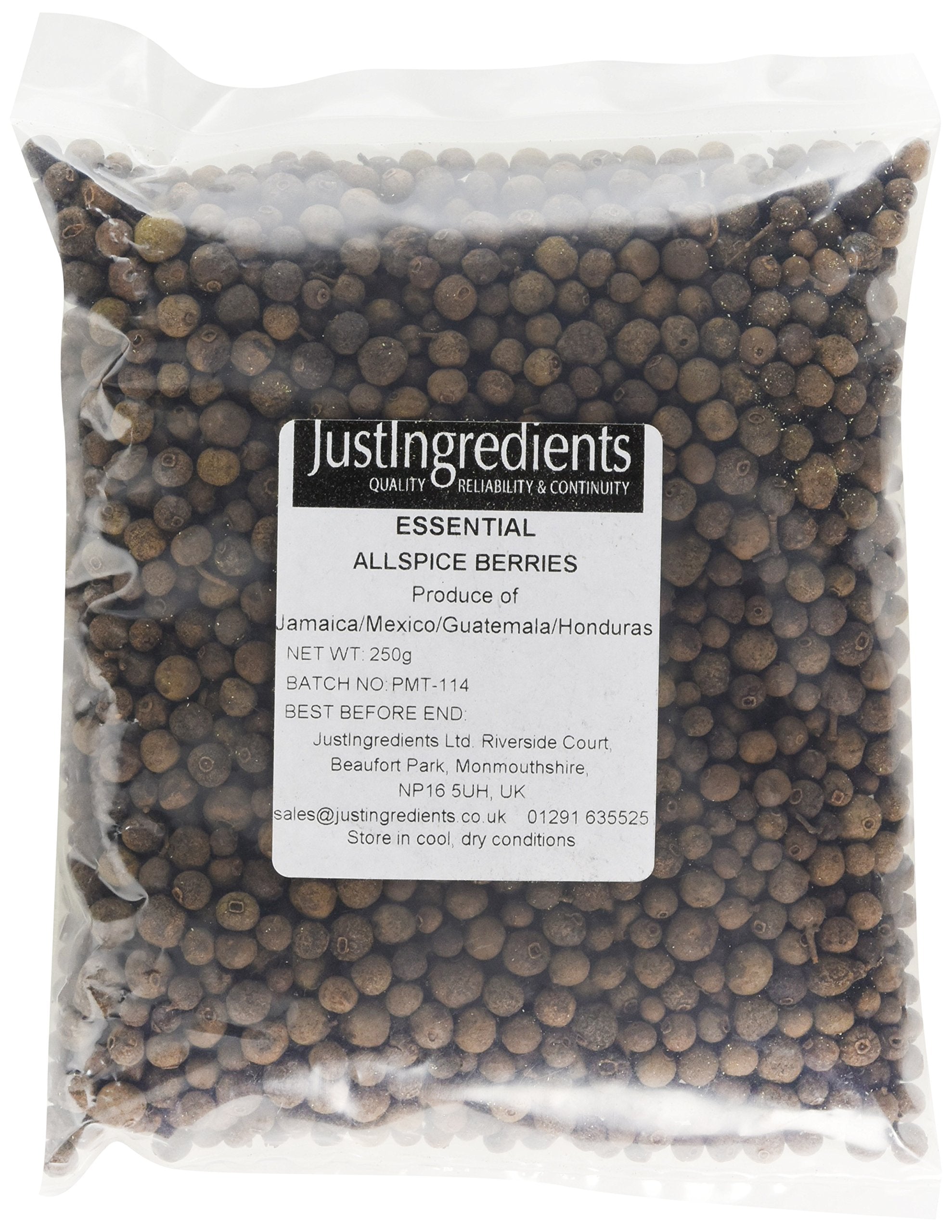 JustIngredients Allspice Berries - 250g Whole Dried Spices for Cooking & Baking