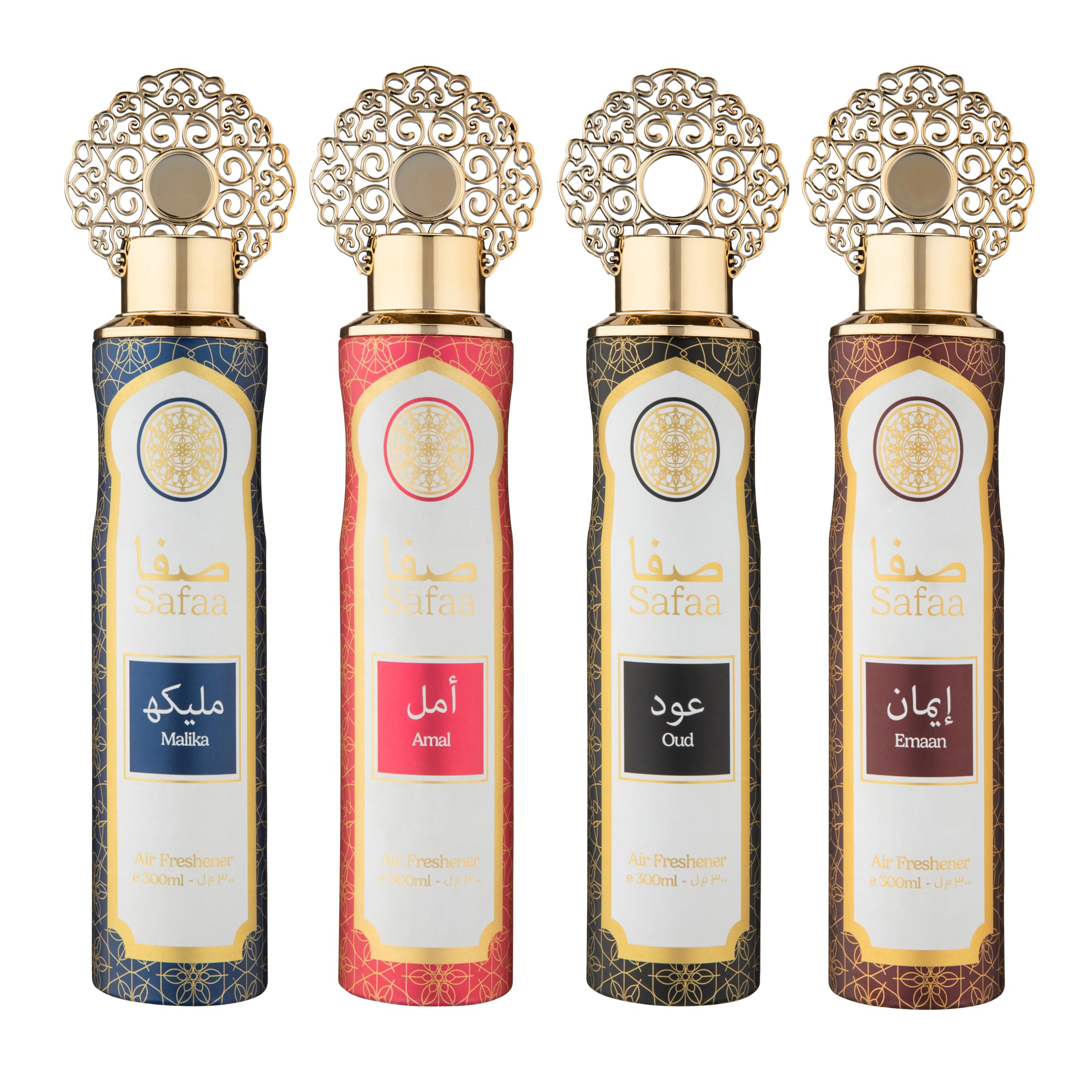 Designer Fragrances - Safaa 4 Pack Air Freshener Bundle (300ml x 4 Cans)