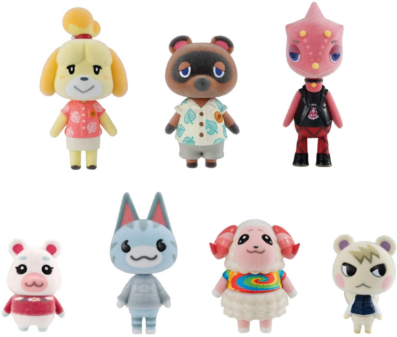 Animal Crossing: New Horizons - Bandai Shokugan Flocked Doll Collection Set