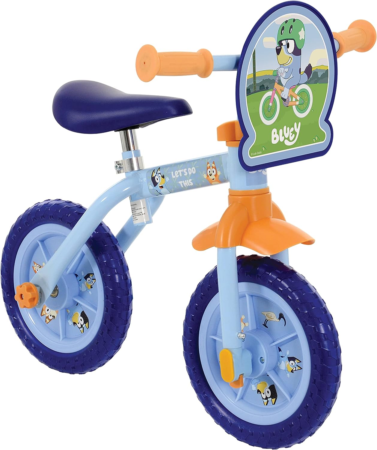 Bluey 2in1 10" Training Bike - Convertible Balance & Pedal Bike for Kids