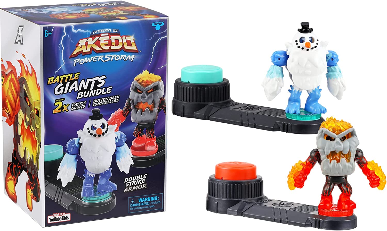 Legends of Akedo Powerstorm Battle Giants Bundle - Volcrag vs Shatterc