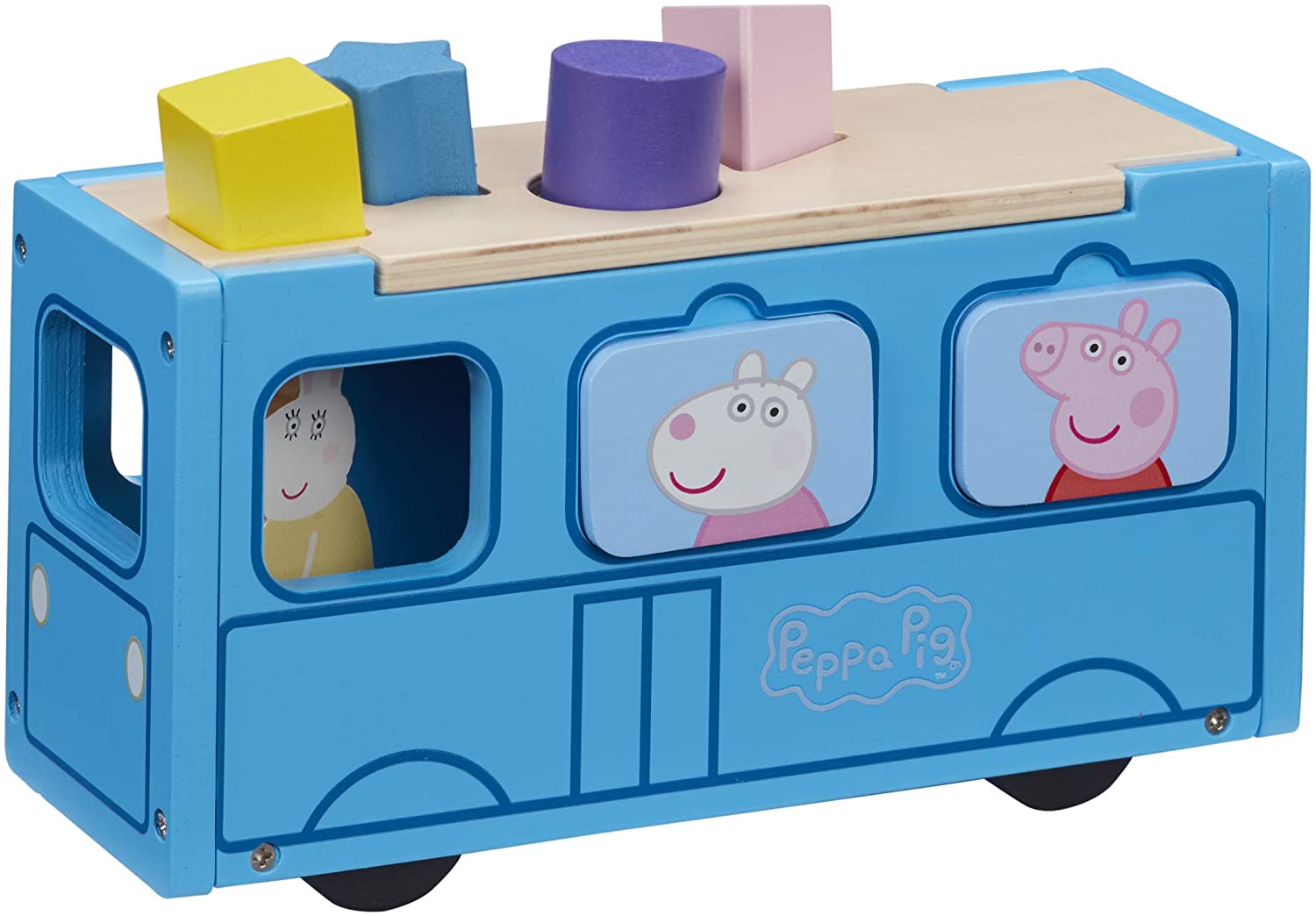 Peppa Pig 07222 Autobus scolaire en bois
