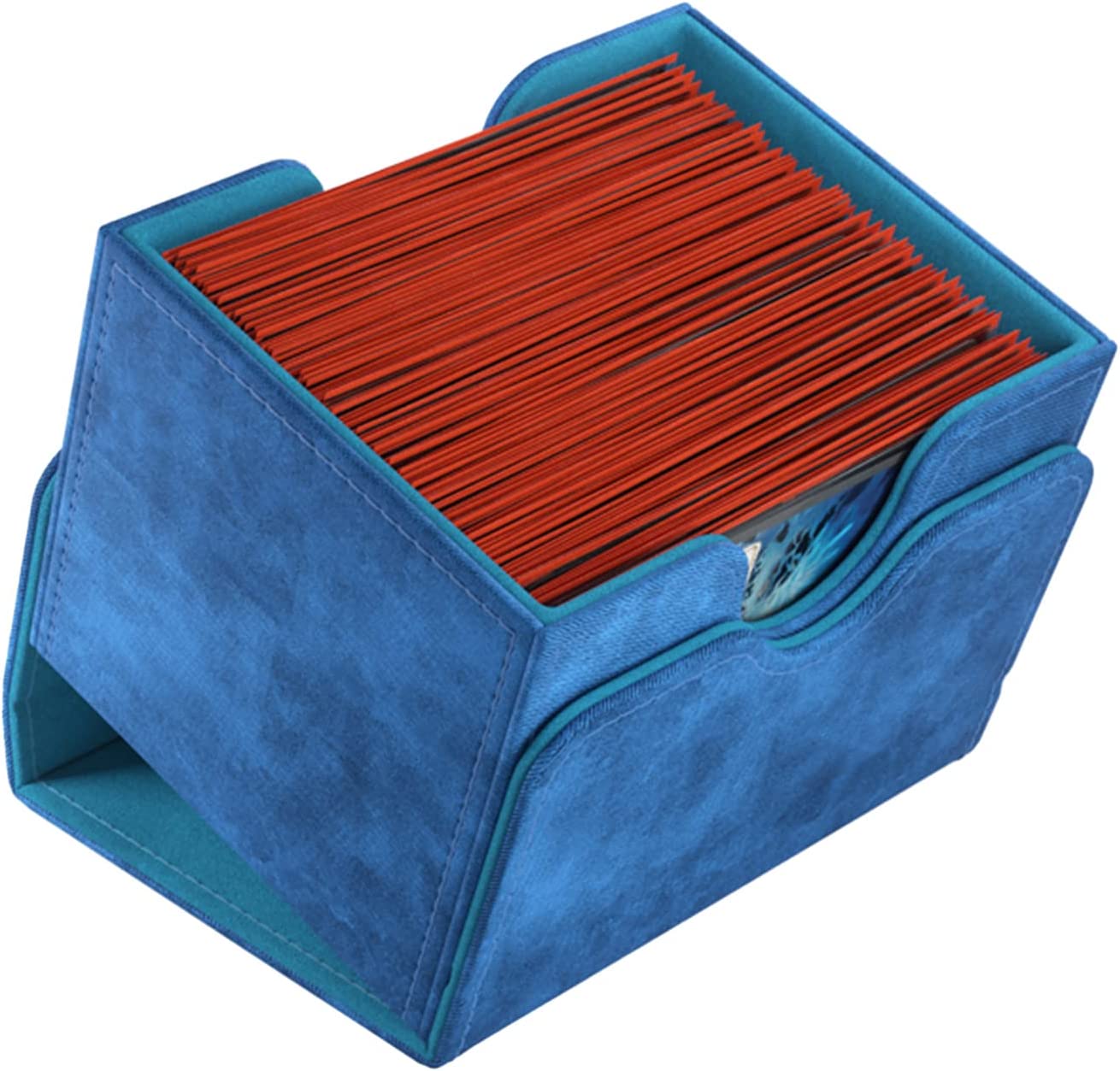Gamegenic Sidekick 100+ XL Card Box - Holds 100 Double-Sleeved Cards, Blue