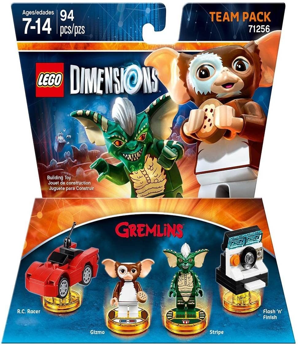 LEGO Dimensions: Gremlins Team Pack - Buildable Gizmo & Stripe with Vehicles, Ages 7+