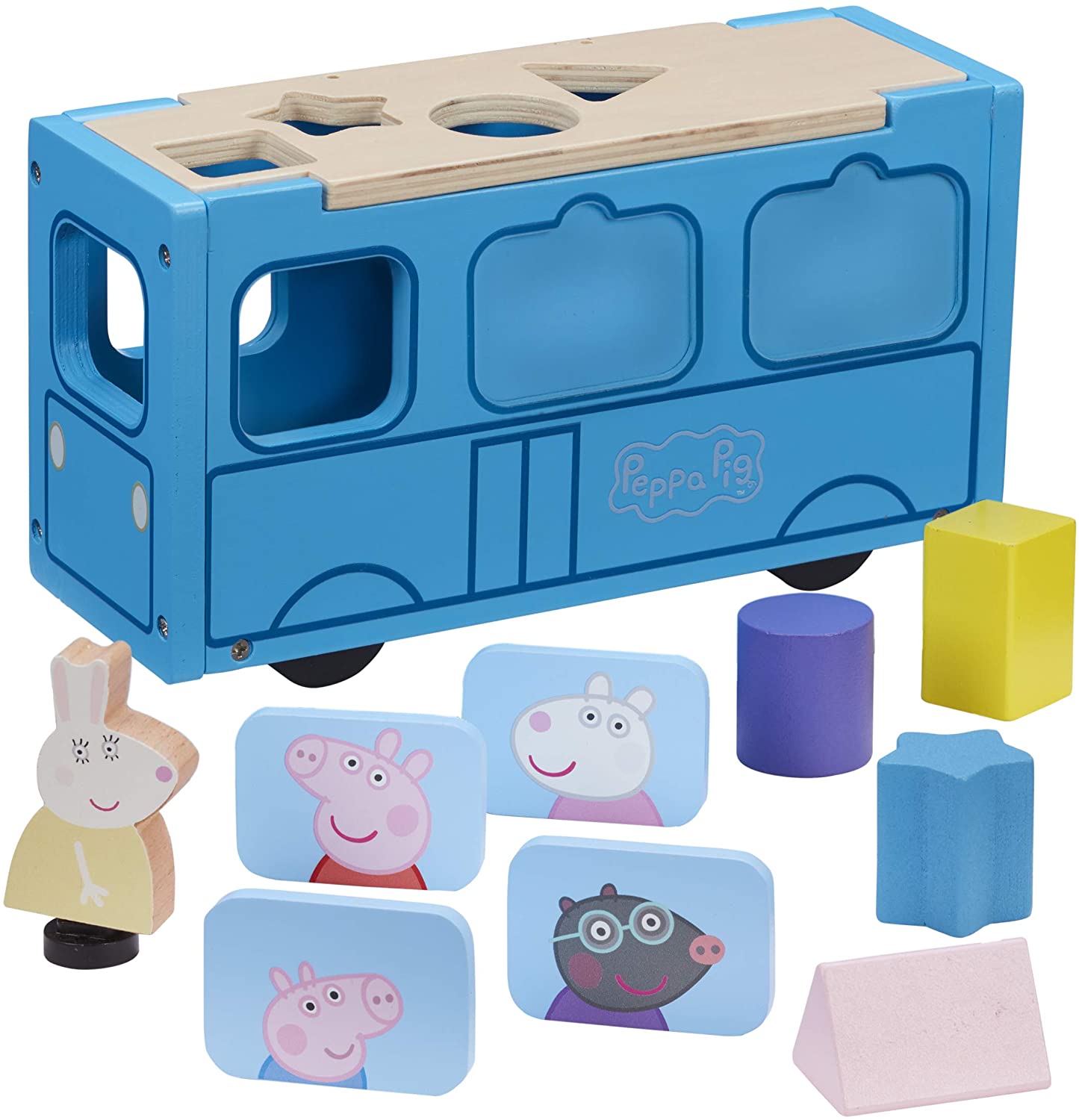 Peppa Pig 07222 Autobus scolaire en bois