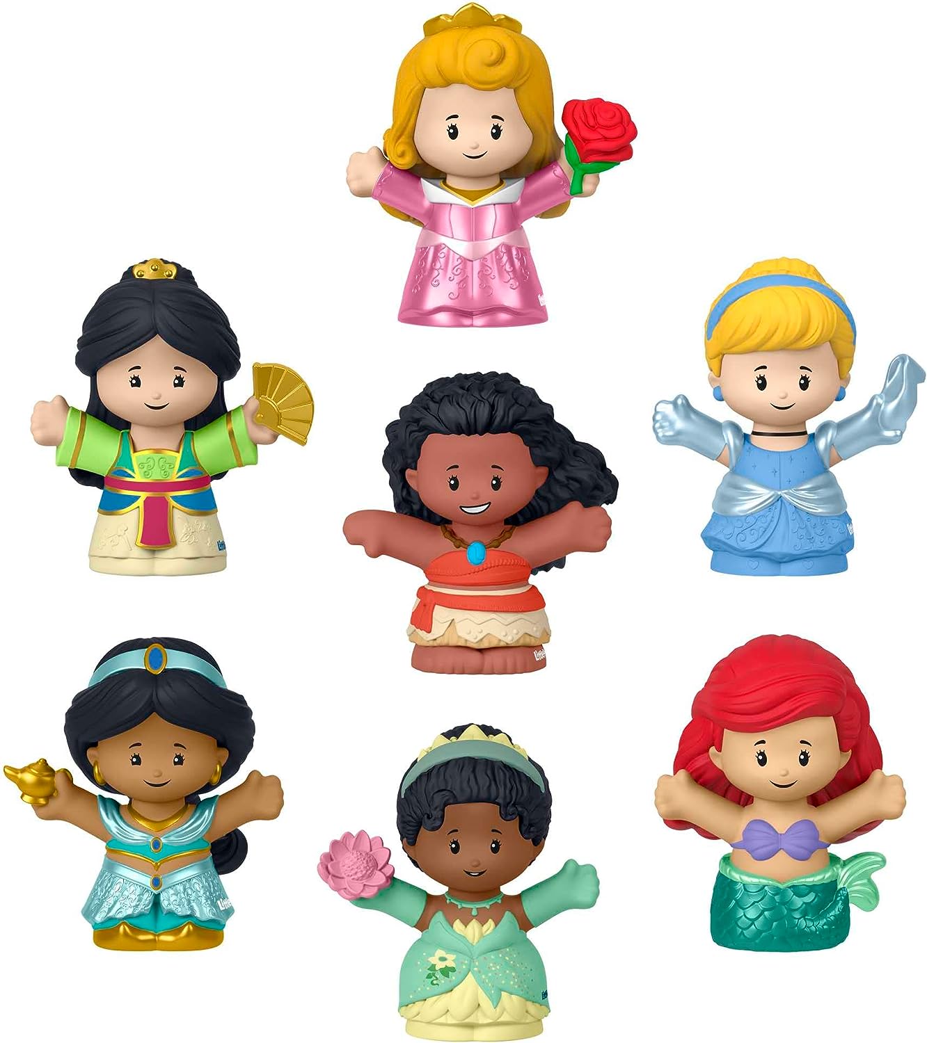 Fisher-Price Little People Disney Princess Figures - 7-Piece Toddler Play Set for Ages 18 Months+