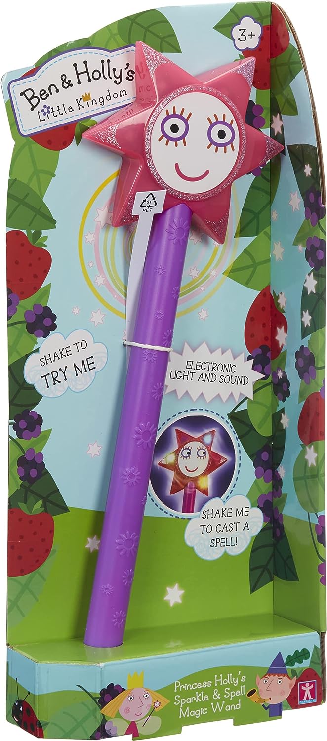 Ben & Holly Sparkle & Spell Wand - Interactive Light-Up Wand with Sounds & 3 Play Modes for Ages 3+