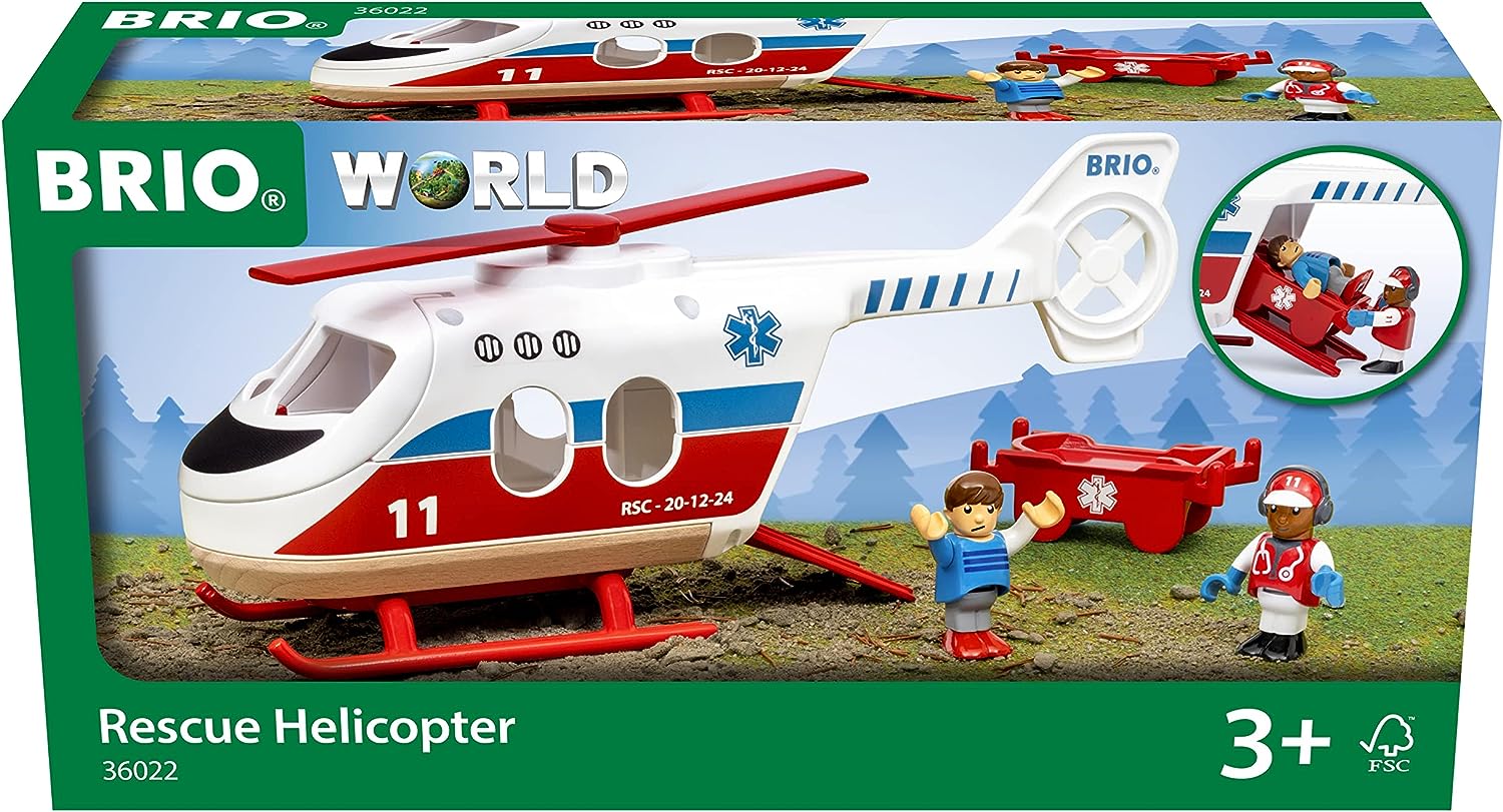 BRIO World Rescue Toy Helicopter Playset for Kids