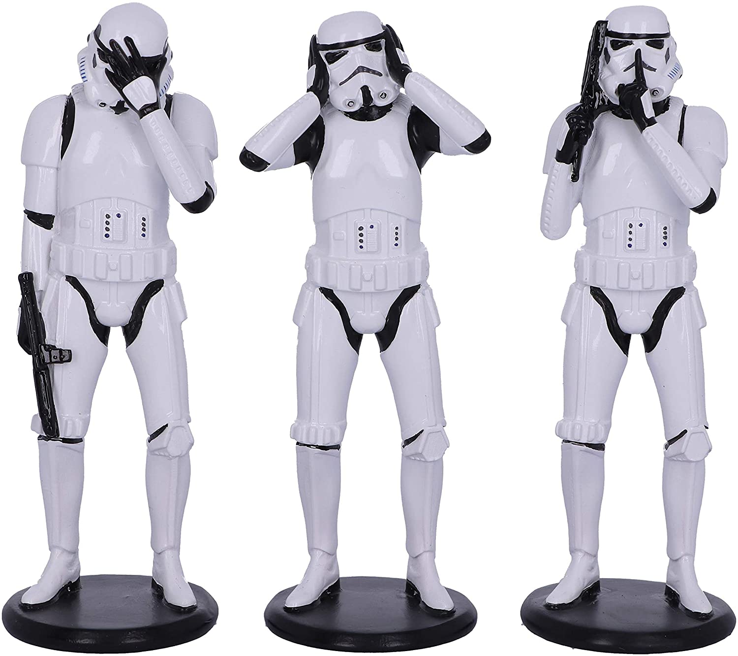 Nemesis Now Original Stormtroopers - Three Wise Sci-Fi Figurines in White (B4889P9)