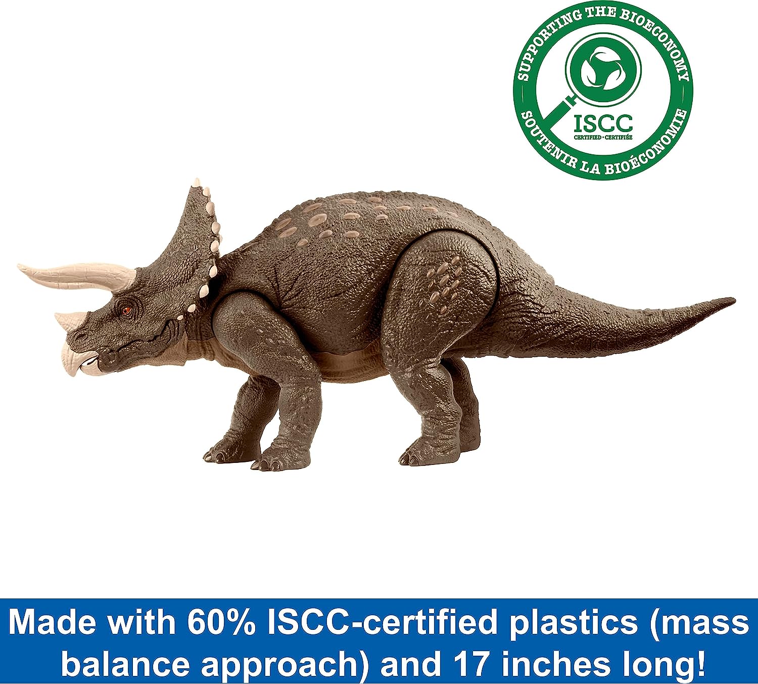 Jurassic World Habitat Defender Triceratops - Dinosaur Action Figure