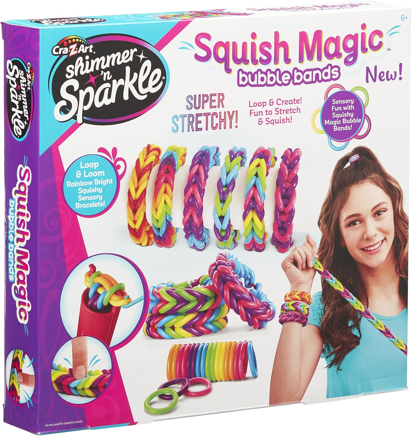 Shimmer and Sparkle Squish Magic Bubble Loom Making Kit - Rainbow Bright Sensory Craft for Kids