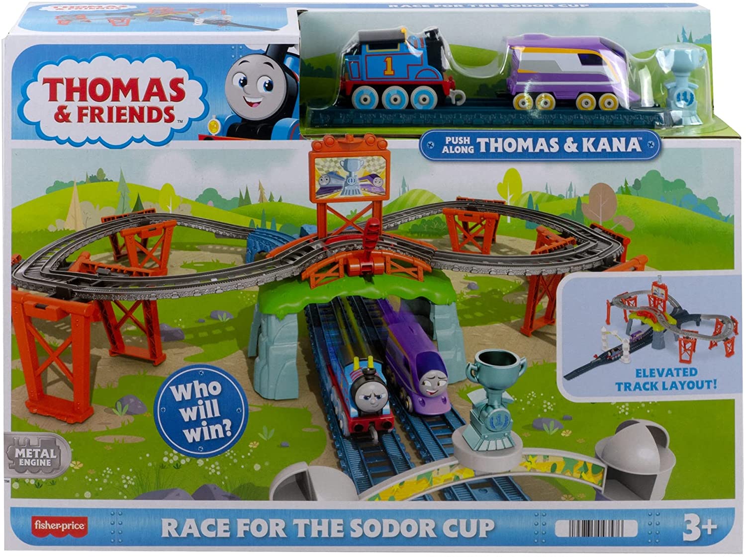 Thomas & Friends Race for the Sodor Cup Push-Along Train Set - Head-to-Head Racing for Ages 3+