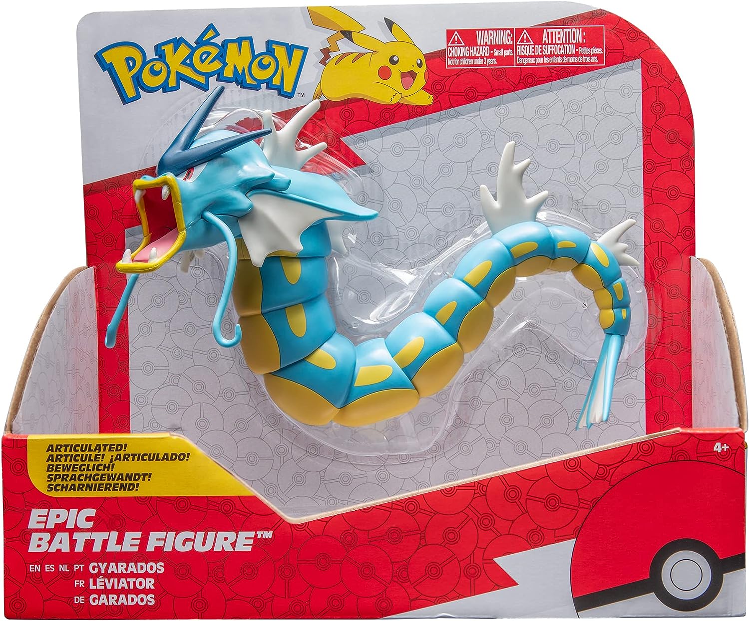 Pokémon Gyarados Epic Battle Figure - 12-Inch Articulated Action Figure with Display Stand