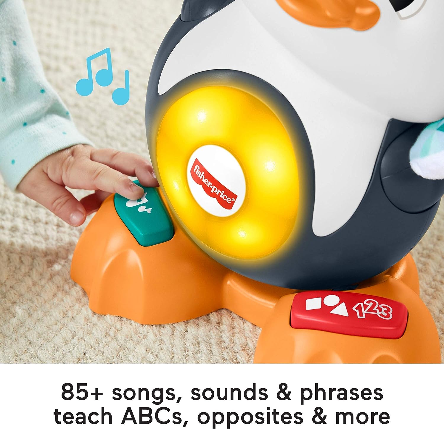 Fisher-Price Linkimals Cool Beats Penguin Musical Toy - Educational Light-Up Penguin for Toddlers 6M+