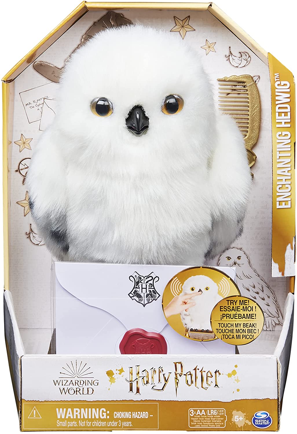 Wizarding World Enchanting Hedwig Hibou interactif Harry Potter avec plus de 15 sons