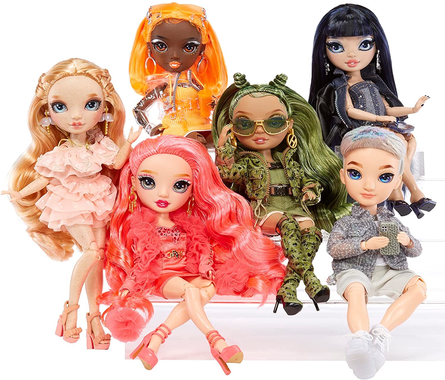 Rainbow High Fashion Doll - Aidan Russel in Purple Iridescent Outfit - Poseable 6-inch Doll with Accessories